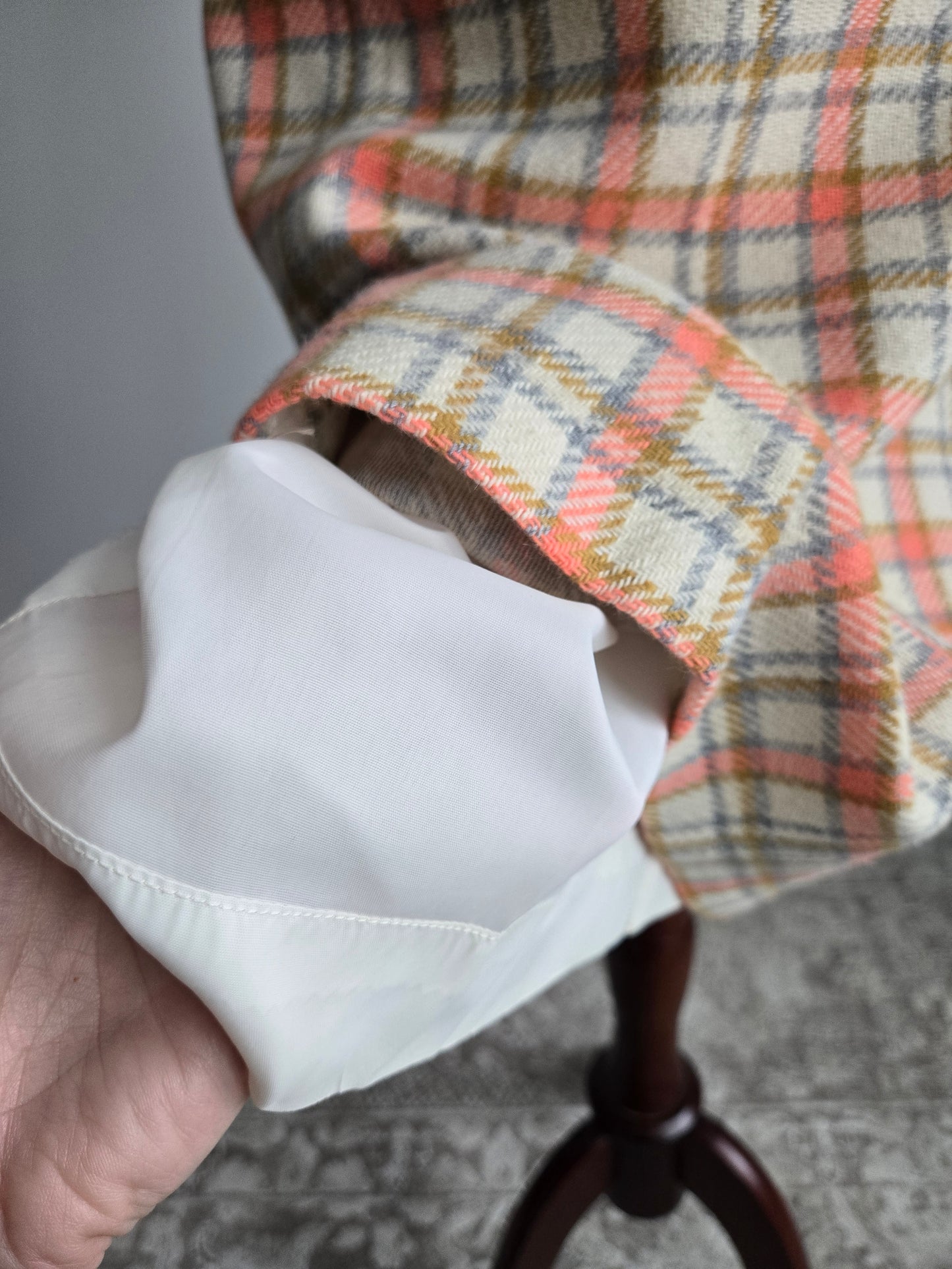 Vintage 70s Plaid Blazer and Skirt Two Piece Set - Medium/Large