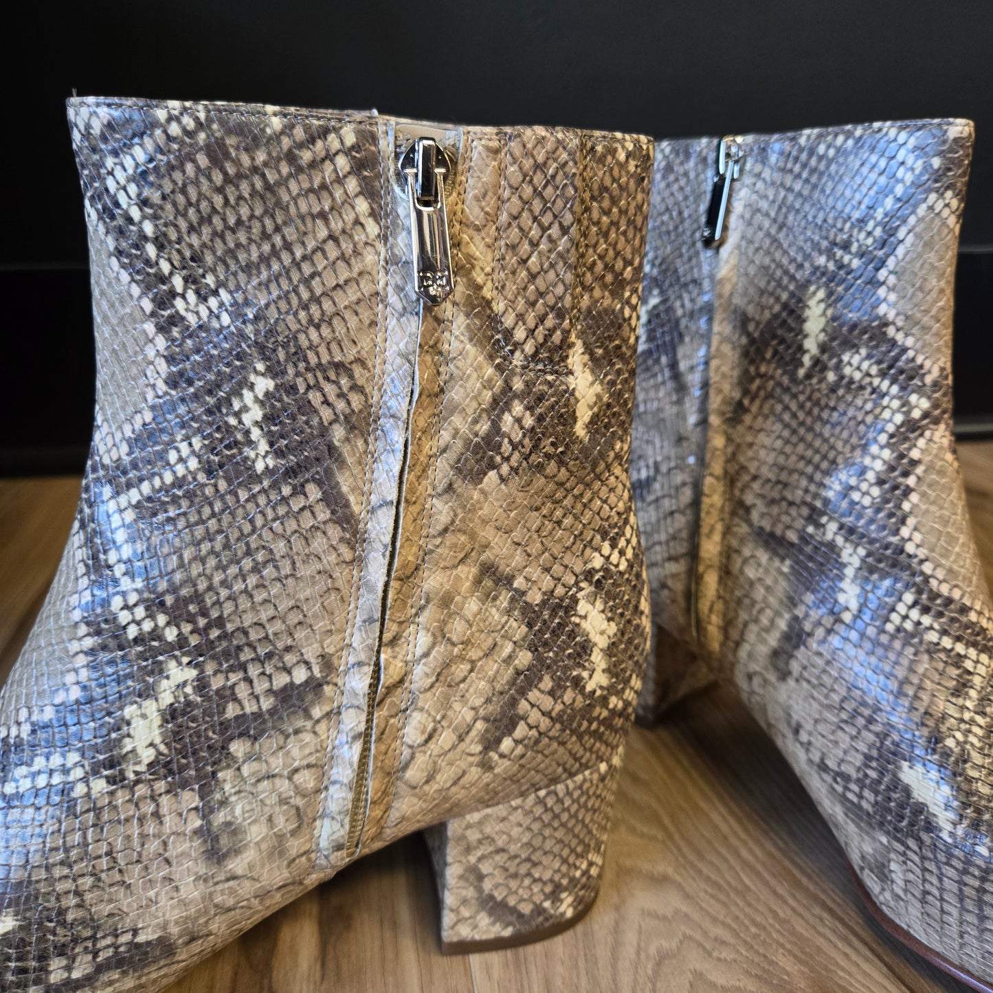 Sam Edelman Snakeskin Boots Style Regaen - Size 10