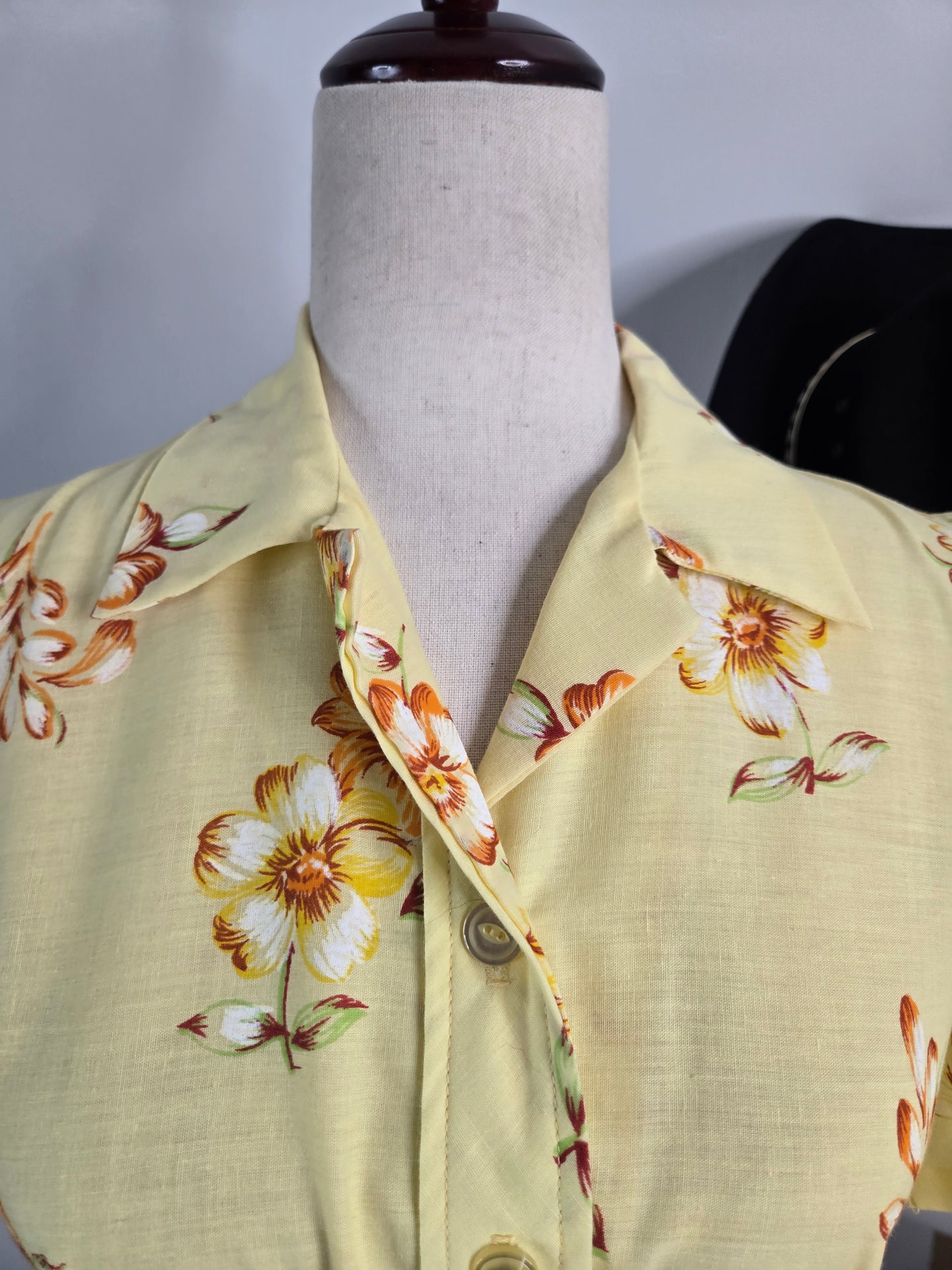A Nancy Frock 60s Cotton House Dress - small/medium