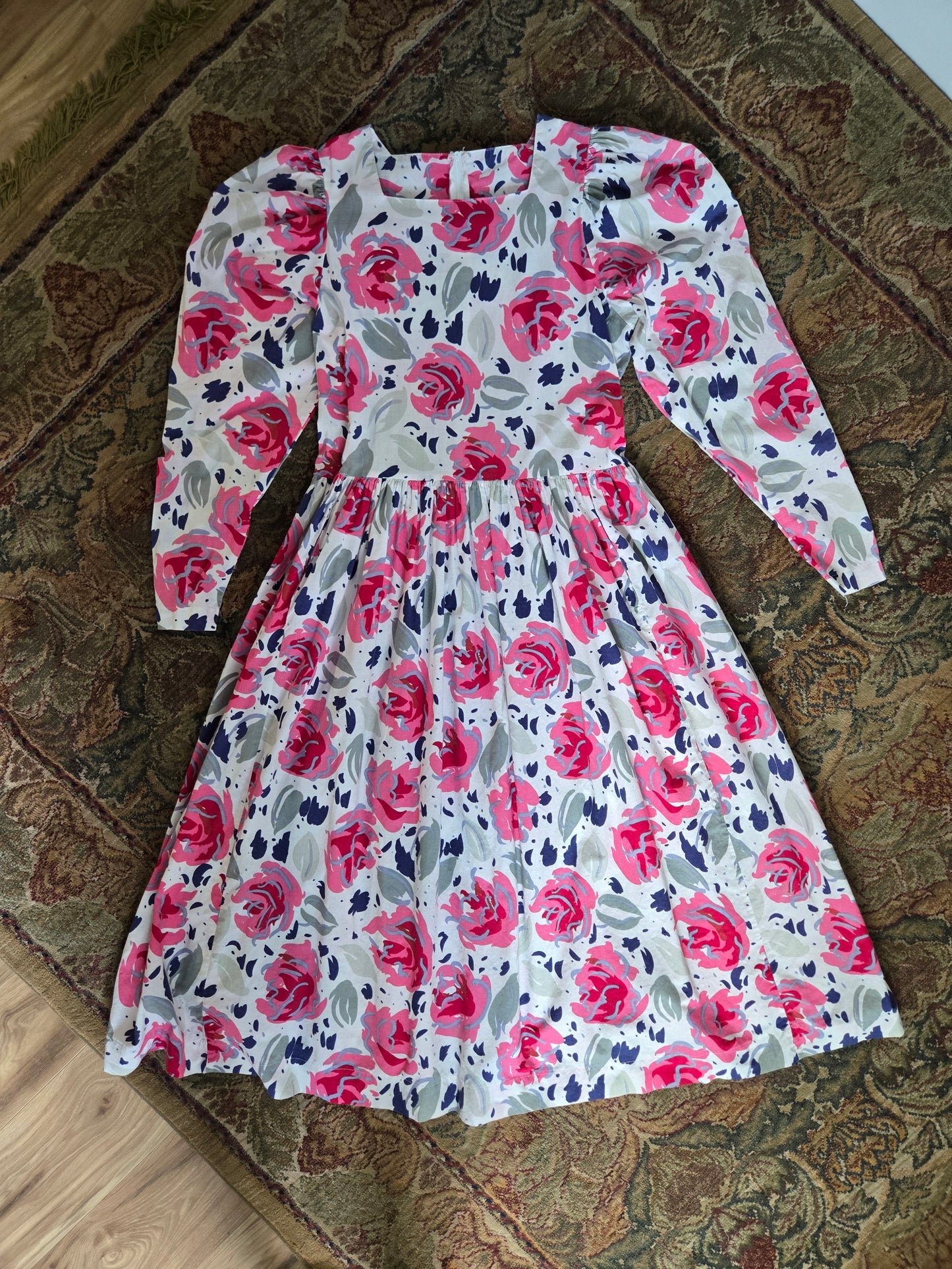 Laura Ashley Made in Great Britain Cotton Floral Dress - large