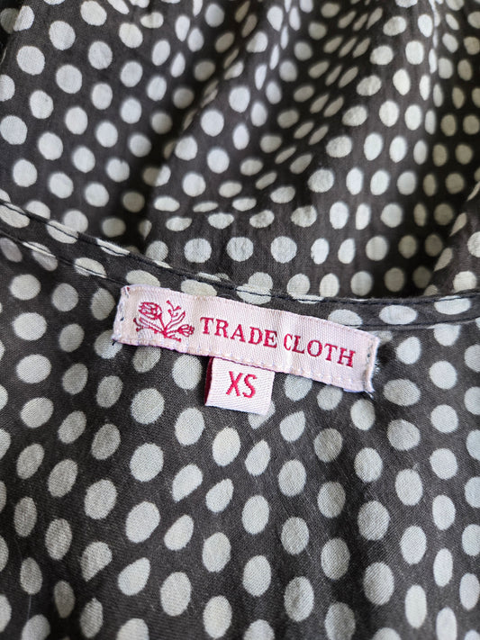 Trade Cloth Lightweight Cotton Polka Dot Dress - XS