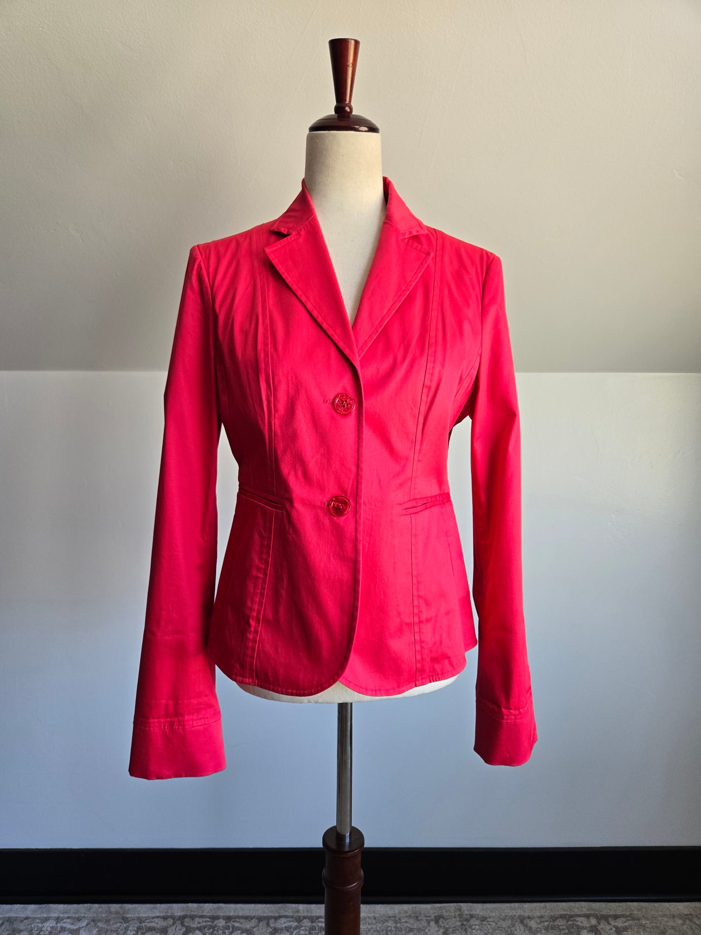 Armani Collezioni Red/Pink Cotton Blazer - Size 8