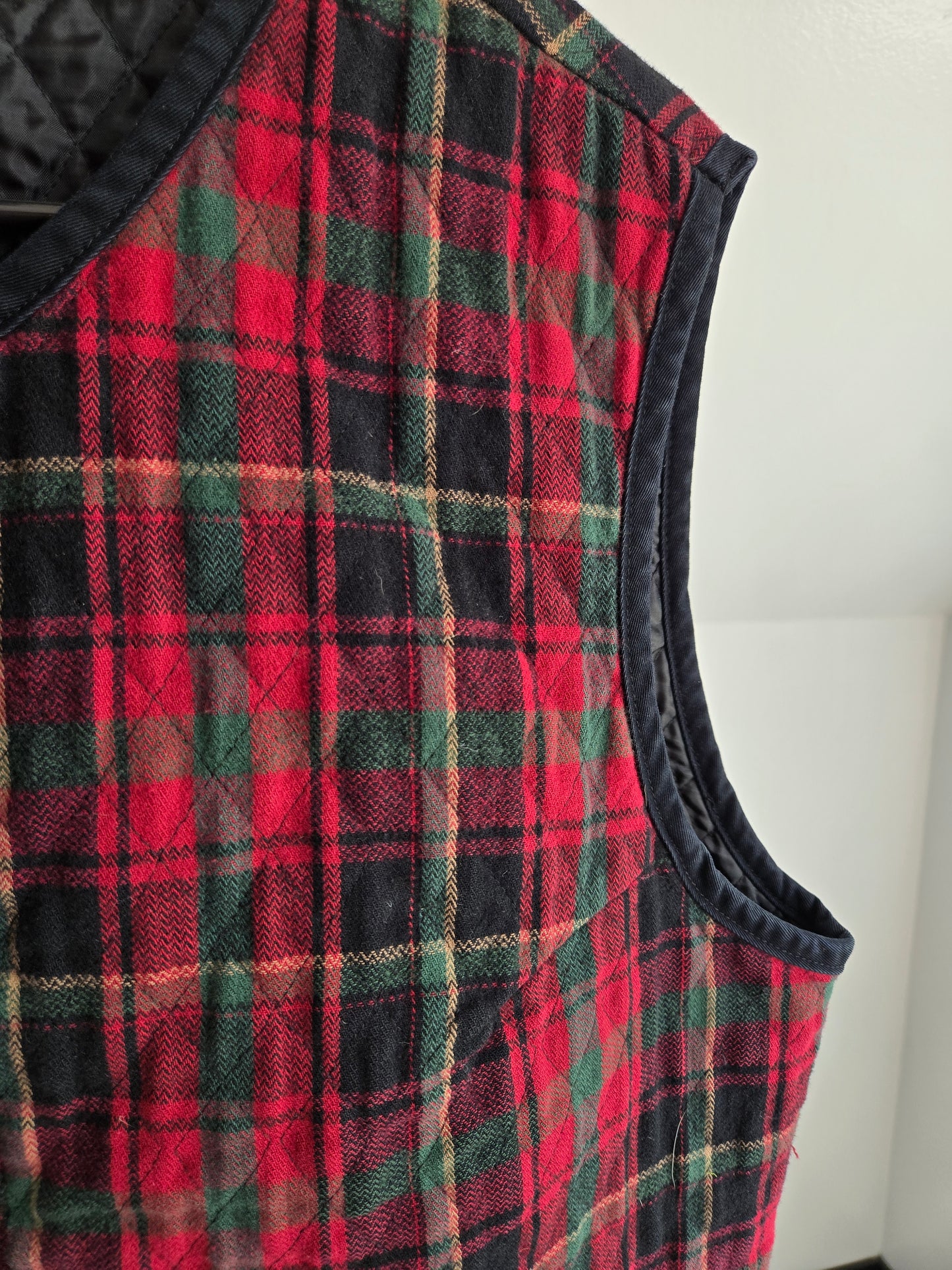 Vintage Orvis Plaid Quilted Vest - L/XL