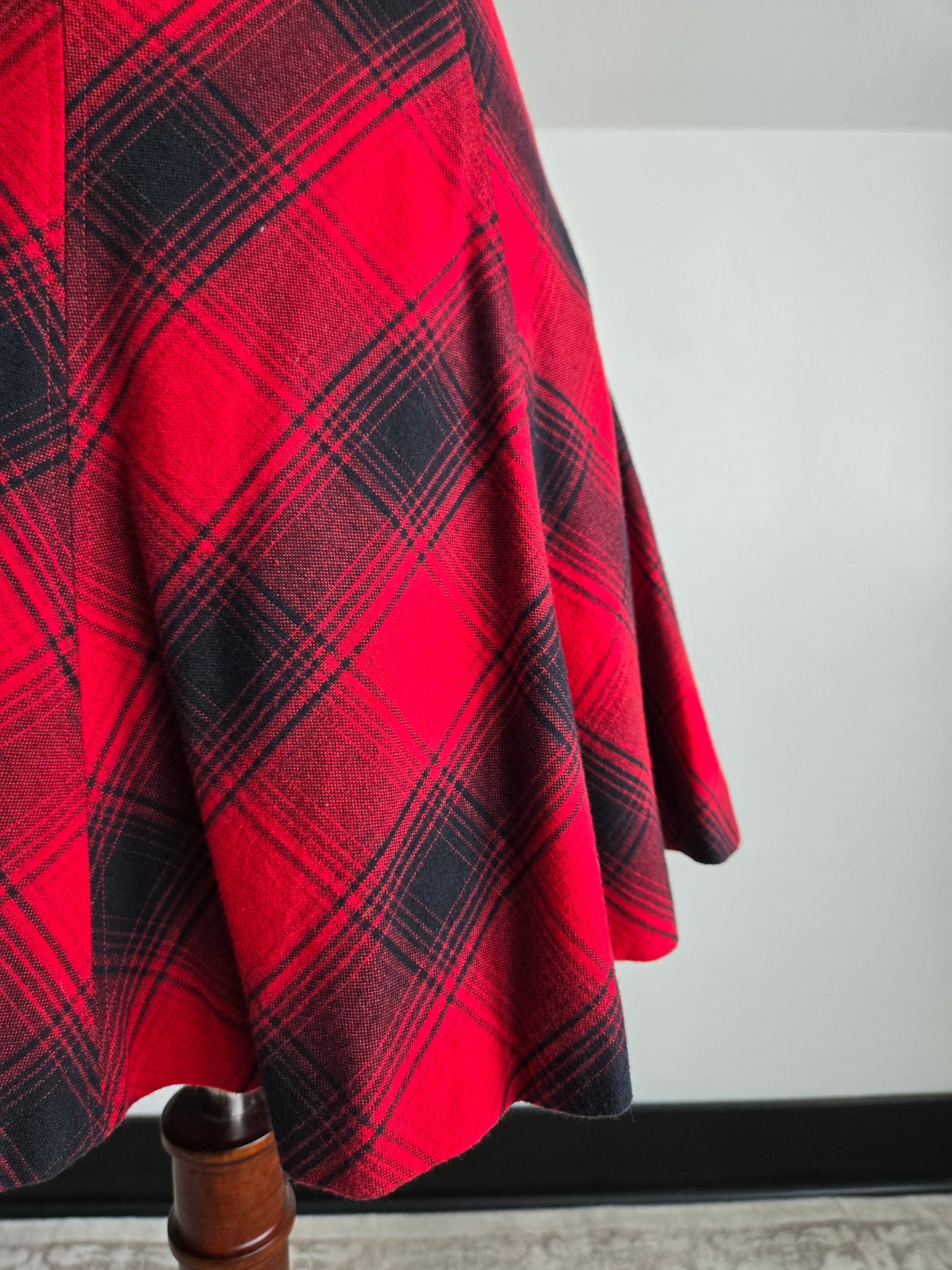 Polo Ralph Lauren Cotton/Wool/Silk Short Red Plaid Skirt - W30"