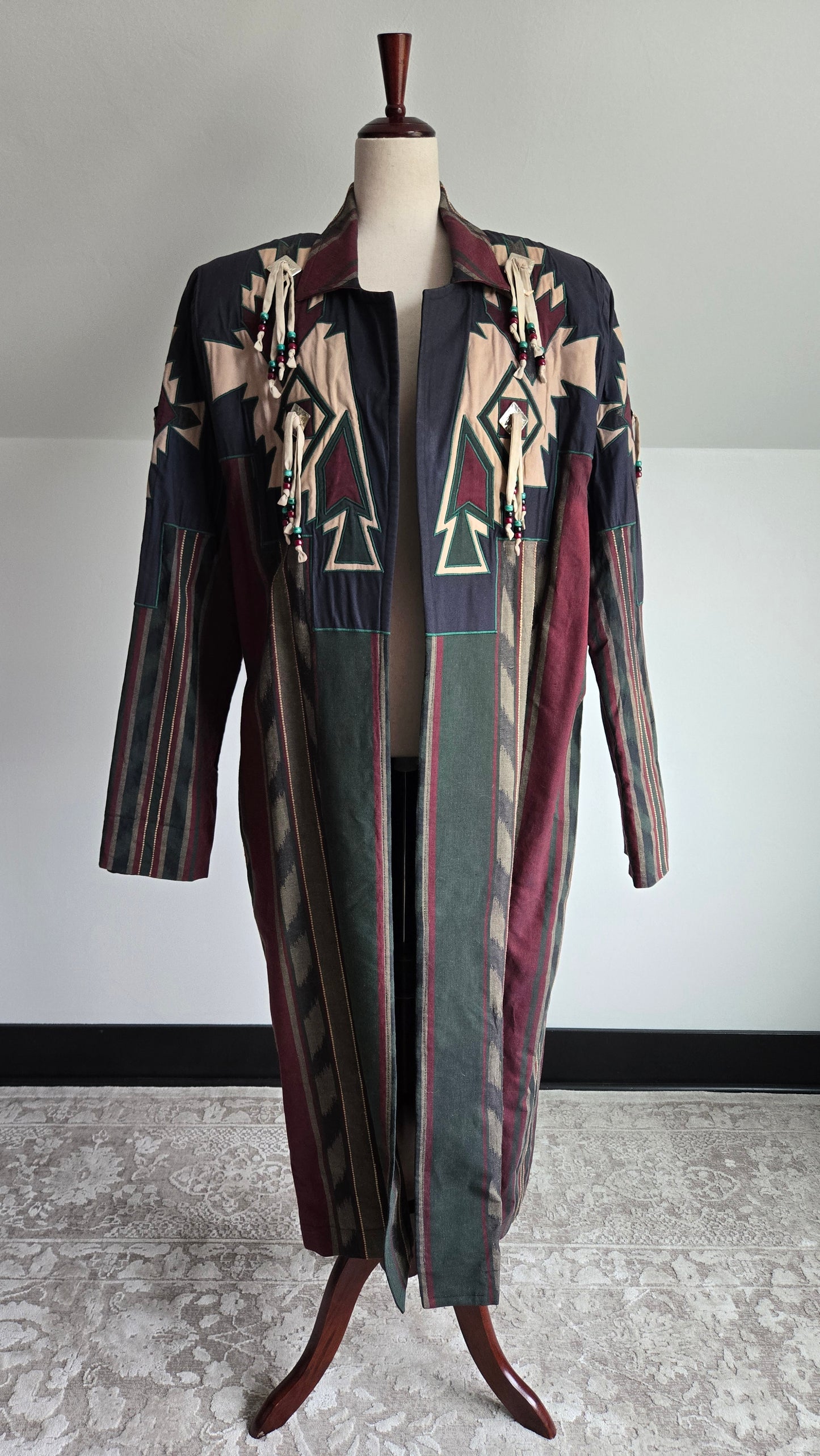 Suzette International Vintage 80s Cotton Western Trench Coat - XL