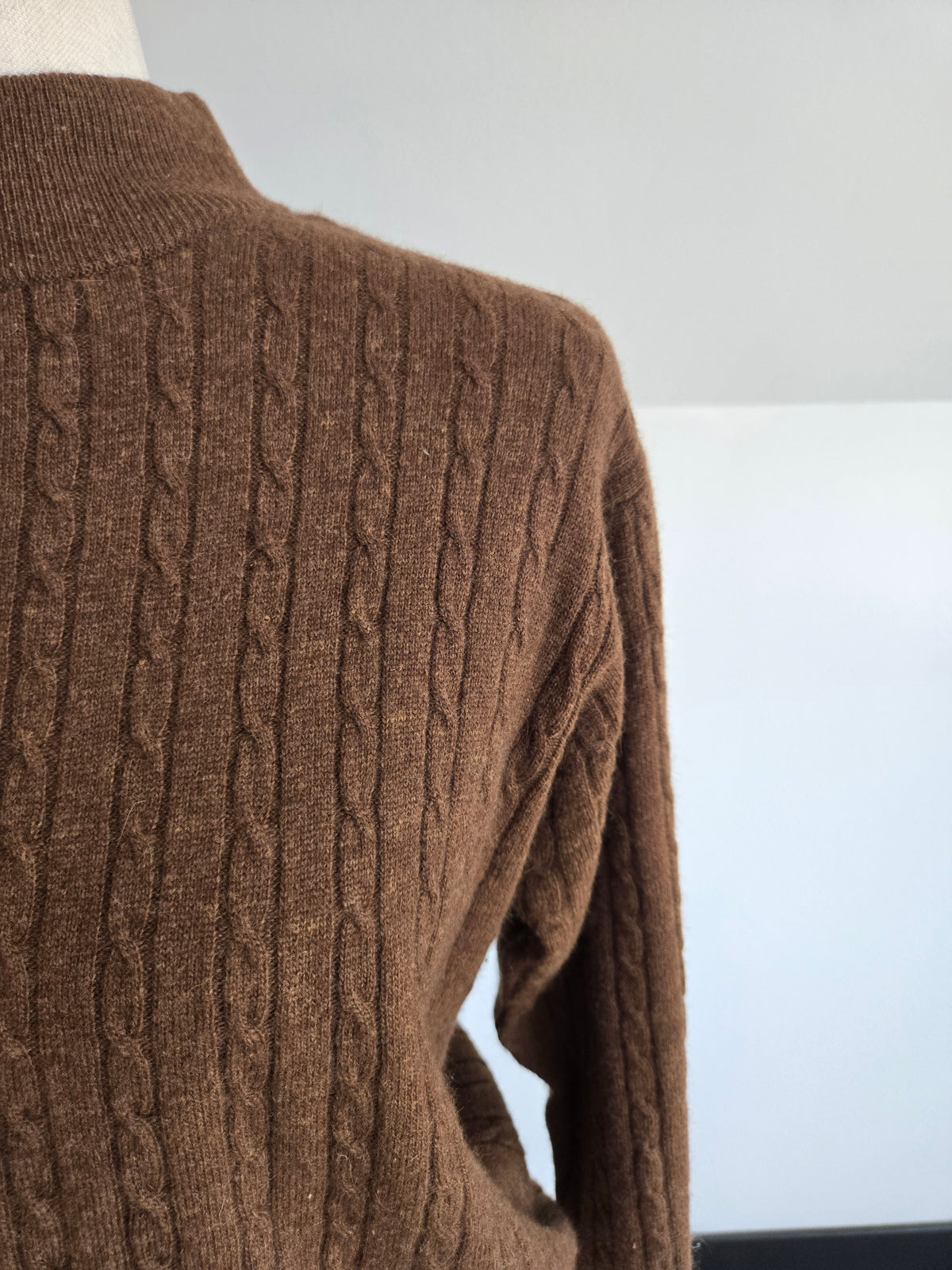 Vintage JH Collectibles Lambswool/Angora Brown Sweater - medium