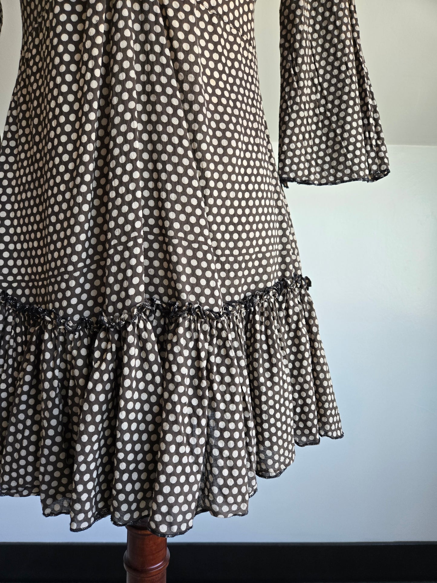 Trade Cloth Lightweight Cotton Polka Dot Dress - XS