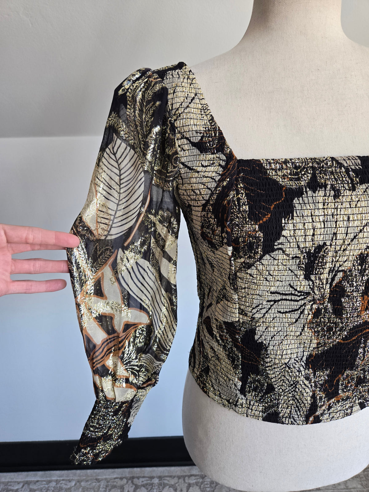 Ranna Gill Designer Metallic Whimsy Top - S/M/L