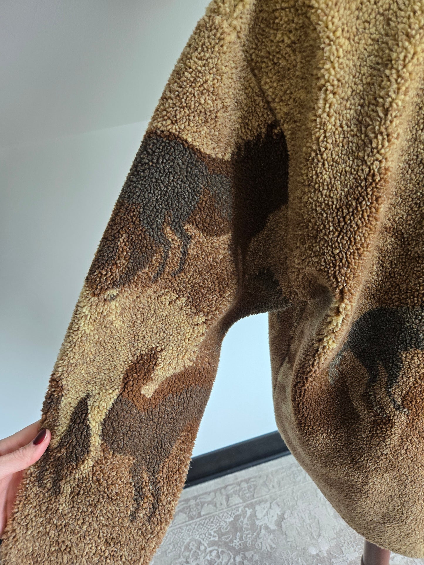 County Clothing Co Vintage 90s Horse Fleece Shacket - Medium