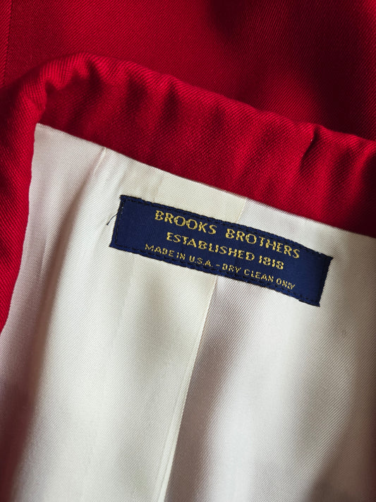 Brooks Brothers Red Wool Double Breasted Blazer - Size 14