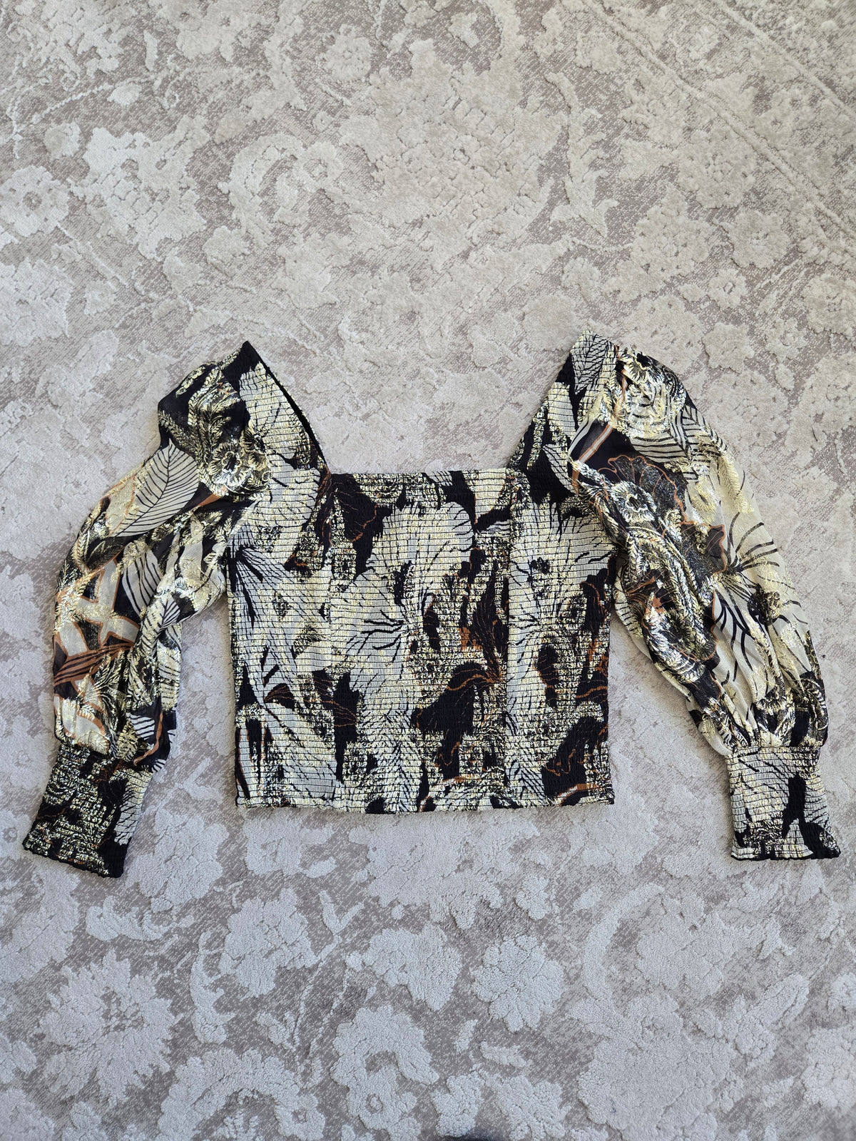 Ranna Gill Designer Metallic Whimsy Top - S/M/L