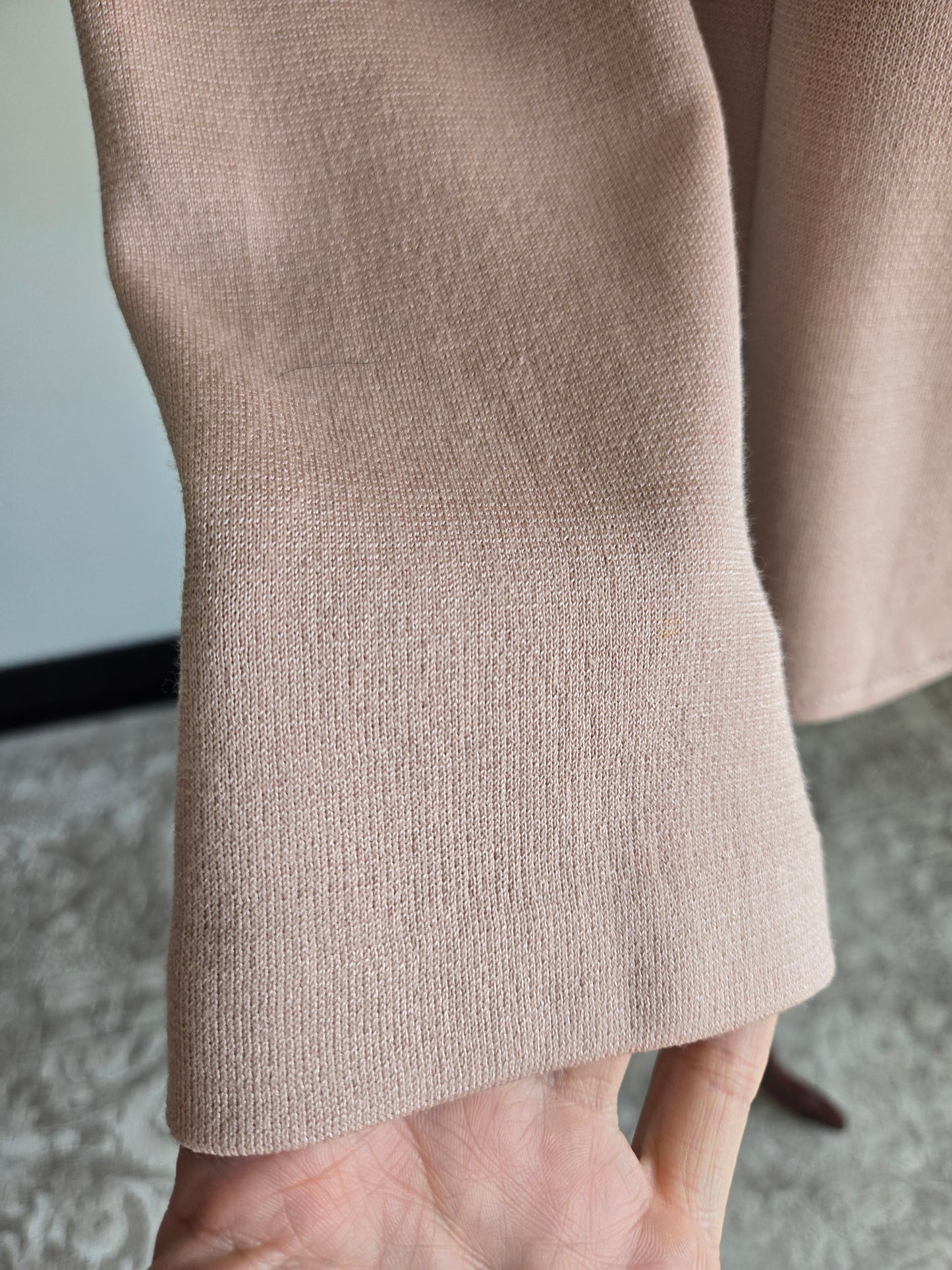 St John Pale Pink Knit Blazer - Size 4