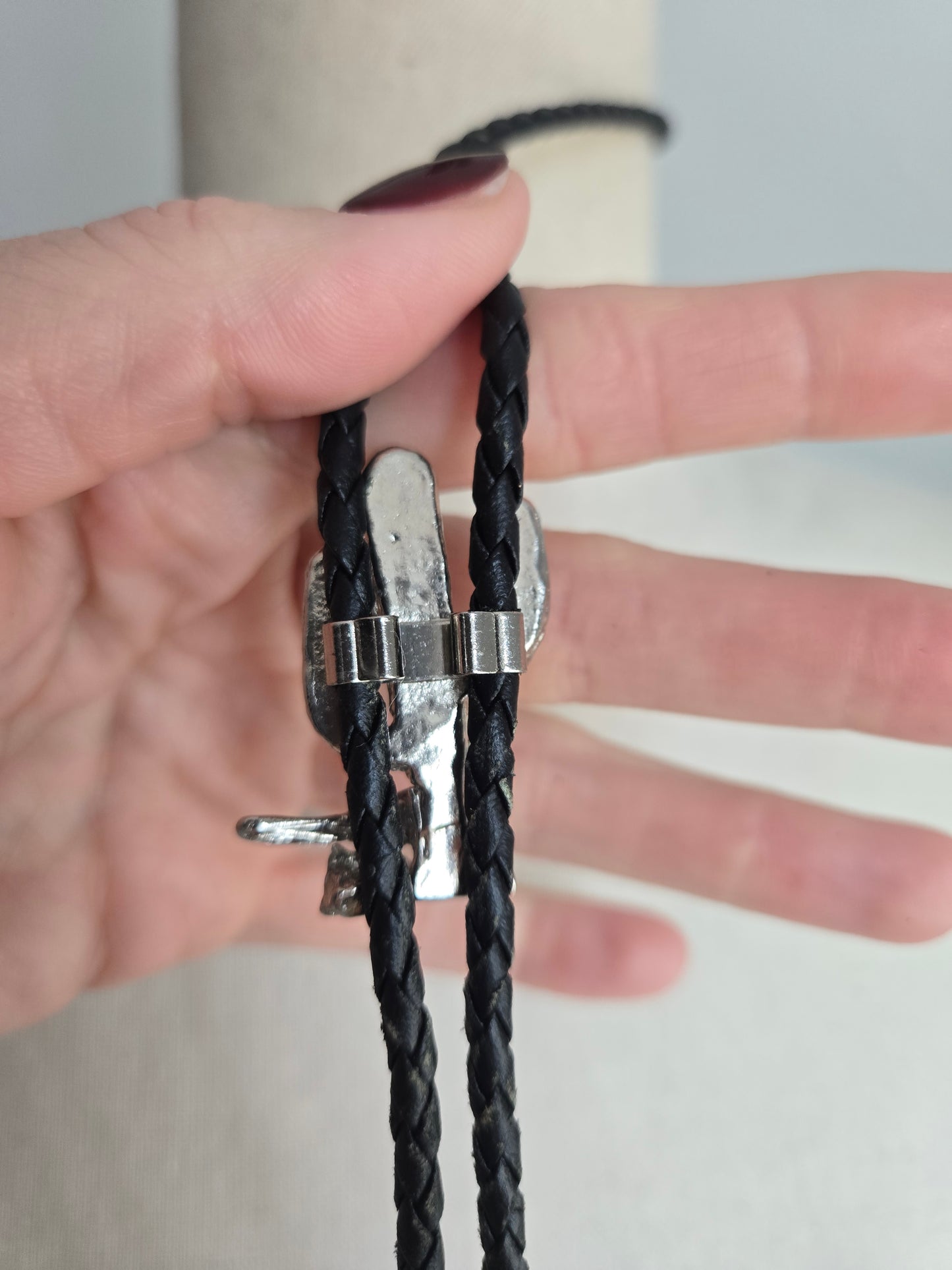 Roadrunner and Cactus Bolo Tie