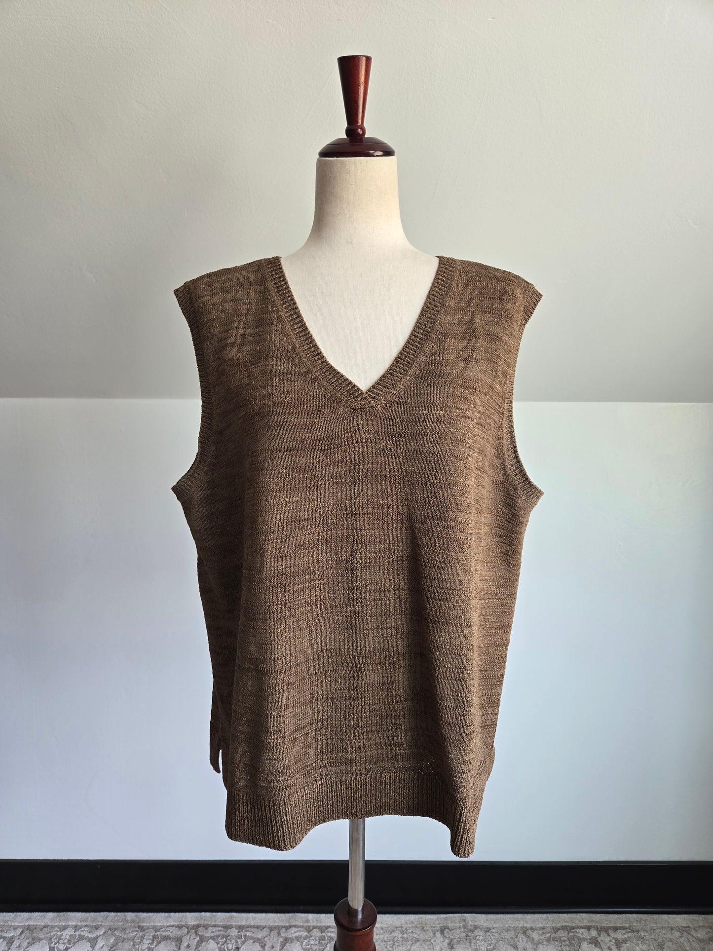 Elana by Tanner Vintage  Olive Green Vest Tank - XL/2XL