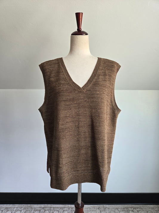 Elana by Tanner Vintage  Olive Green Vest Tank - XL/2XL