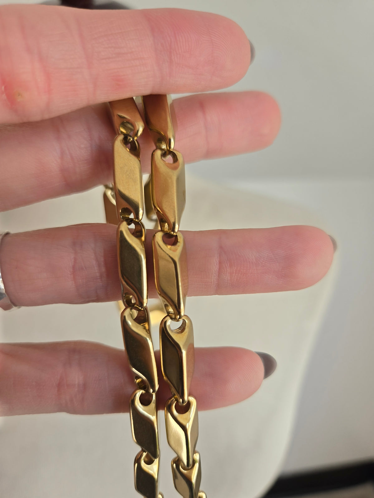 Heavy Solid Brass Linked Chain
