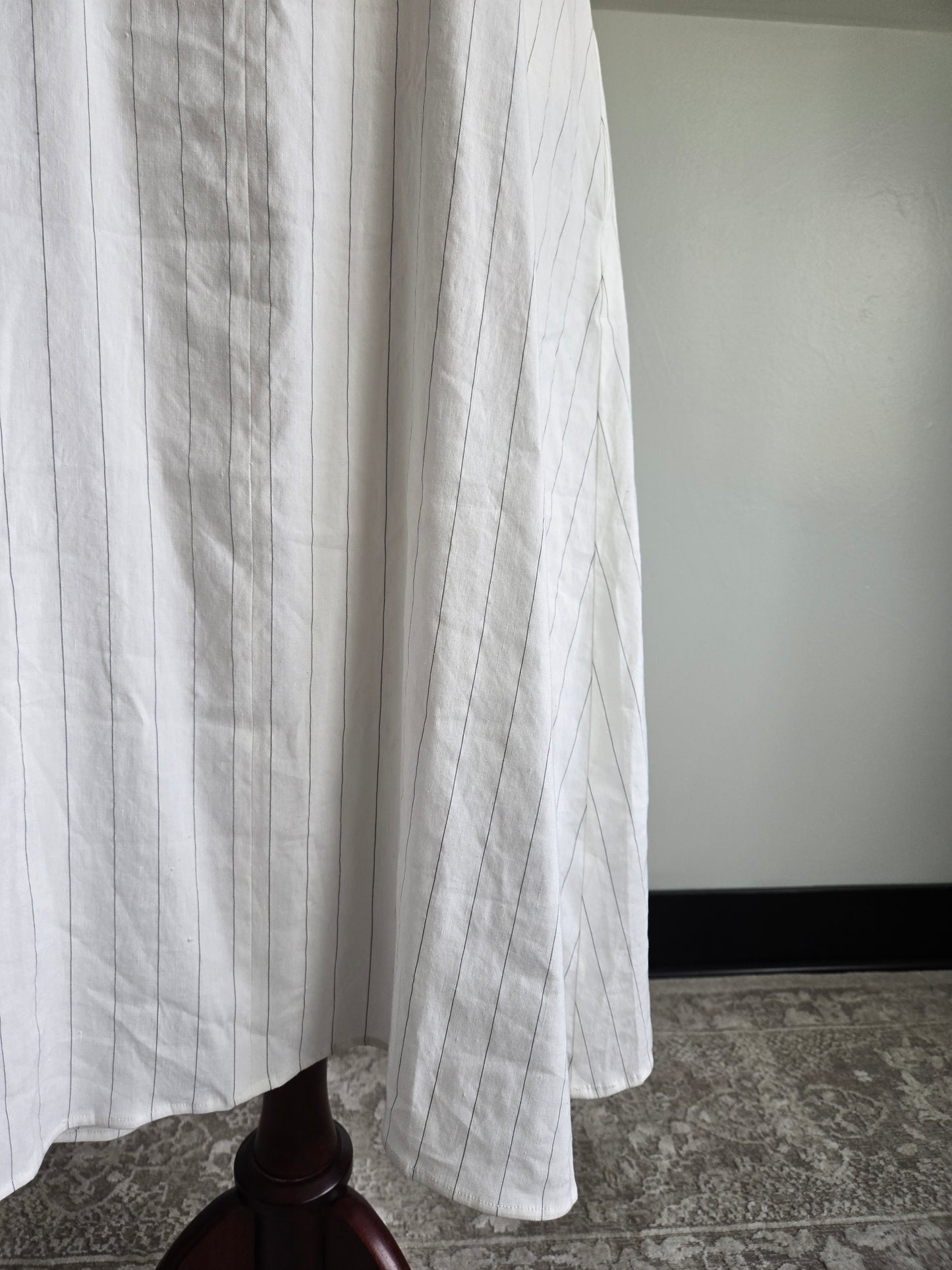 Elaine Kim NWT Linen Blend Pinstripe Dress - Large