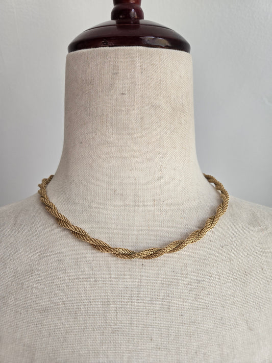 Sarah Coventry Vintage Gold Twisted Necklace
