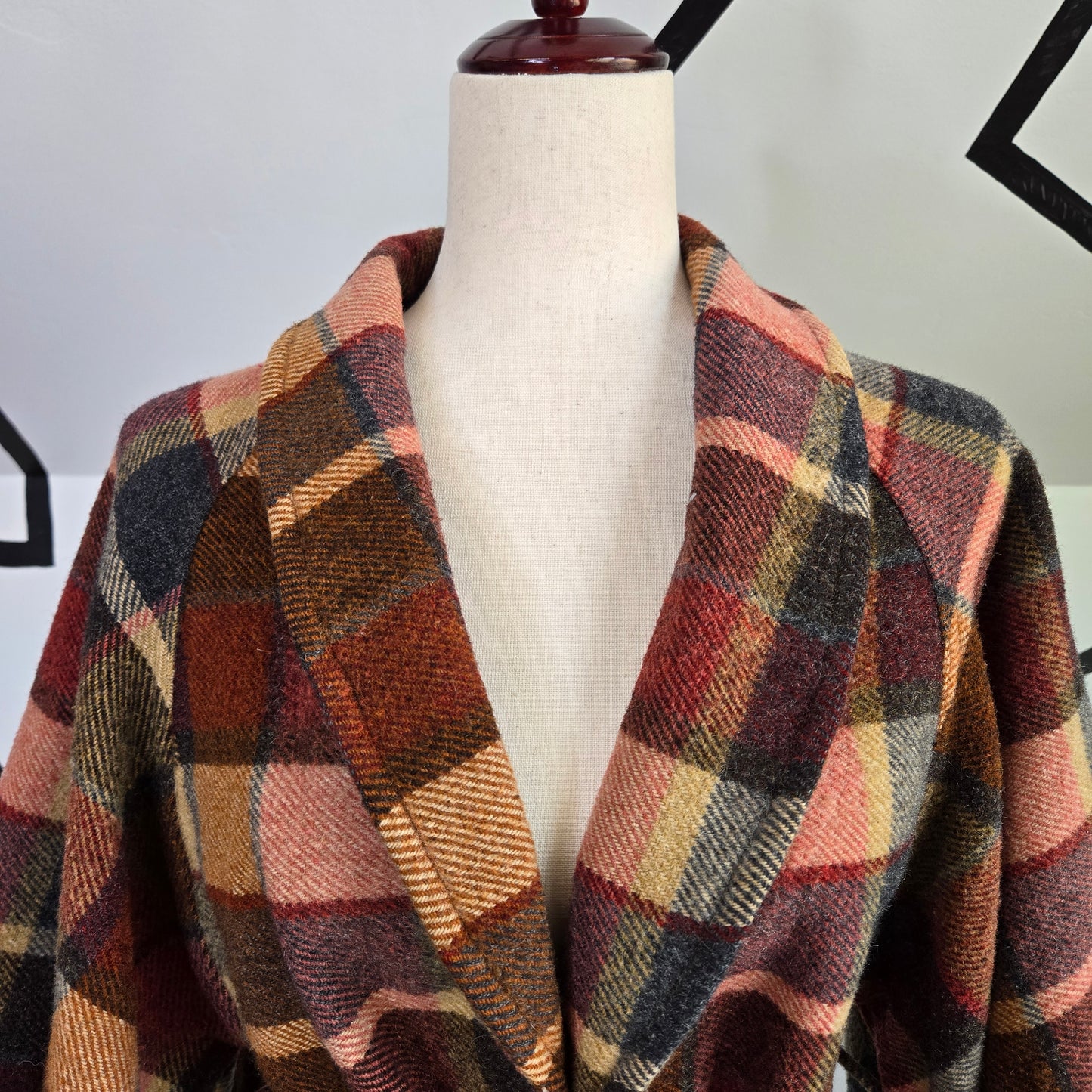 Prior Vintage 70s Wool Raglan Jacket with Belt