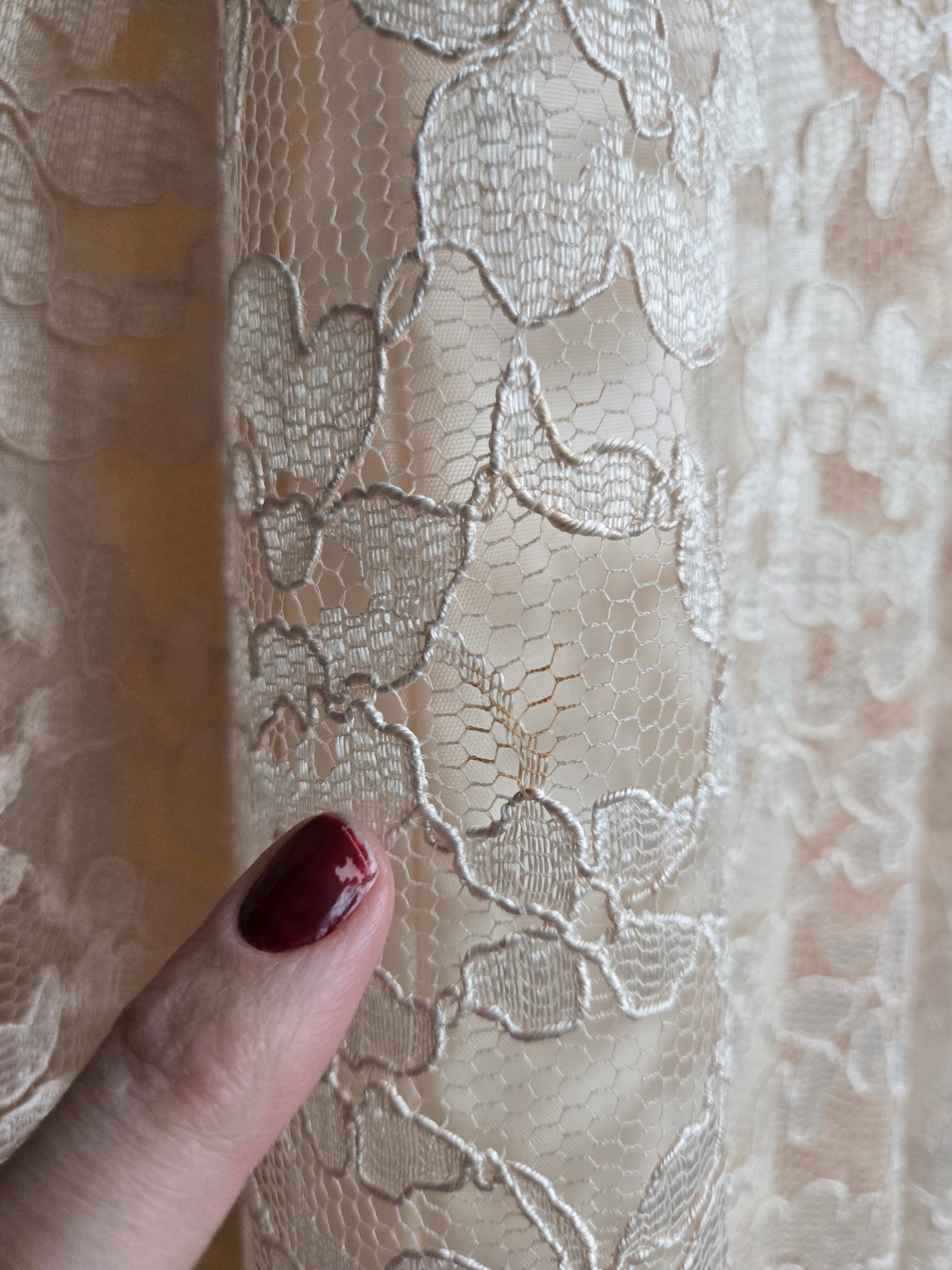 Cachet by Bari Protas Vintage Pale Pink Lace Formal Dress - S