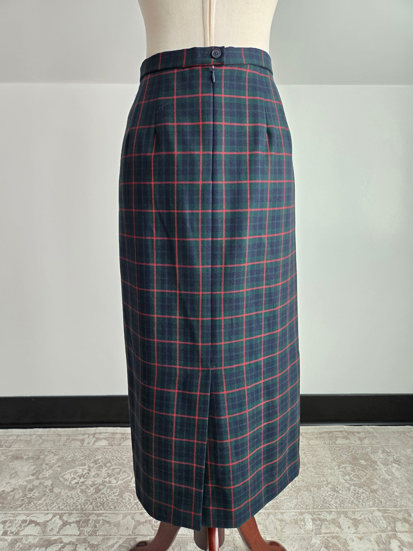 Pendleton Vintage Virgin Wool Classic Plaid Long Skirt - W29"
