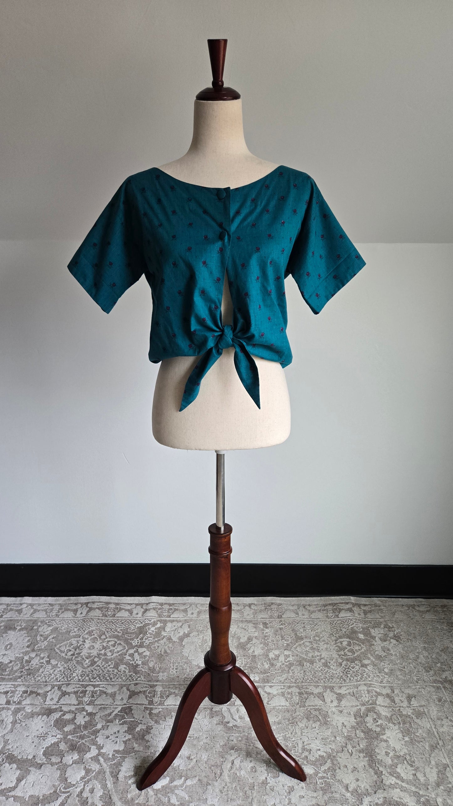 Charles Demery Made in France Cotton Crop Top - small