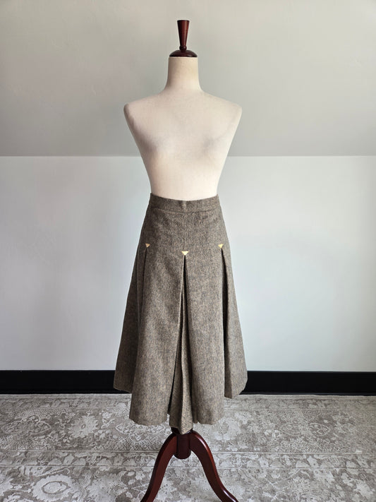 Vintage Silmar 1960s Made in Italy Alpaca Wool Western Skirt - W34"