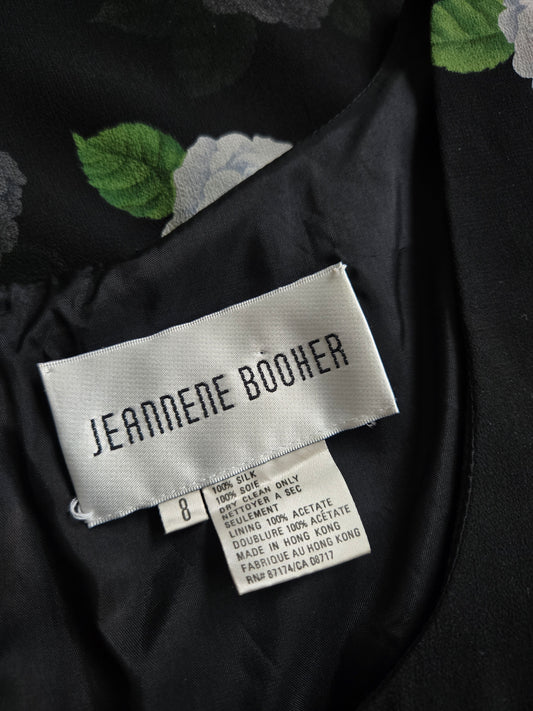 Jeannene Booher Vintage Silk Floral Dress - Size 8