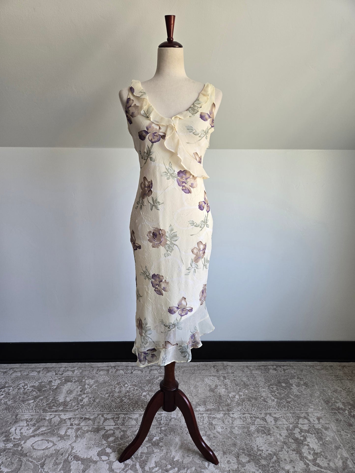 Vintage 90s Breakin' Loose Romantic Floral Dress - Small