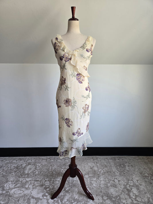 Vintage 90s Breakin' Loose Romantic Floral Dress - Small