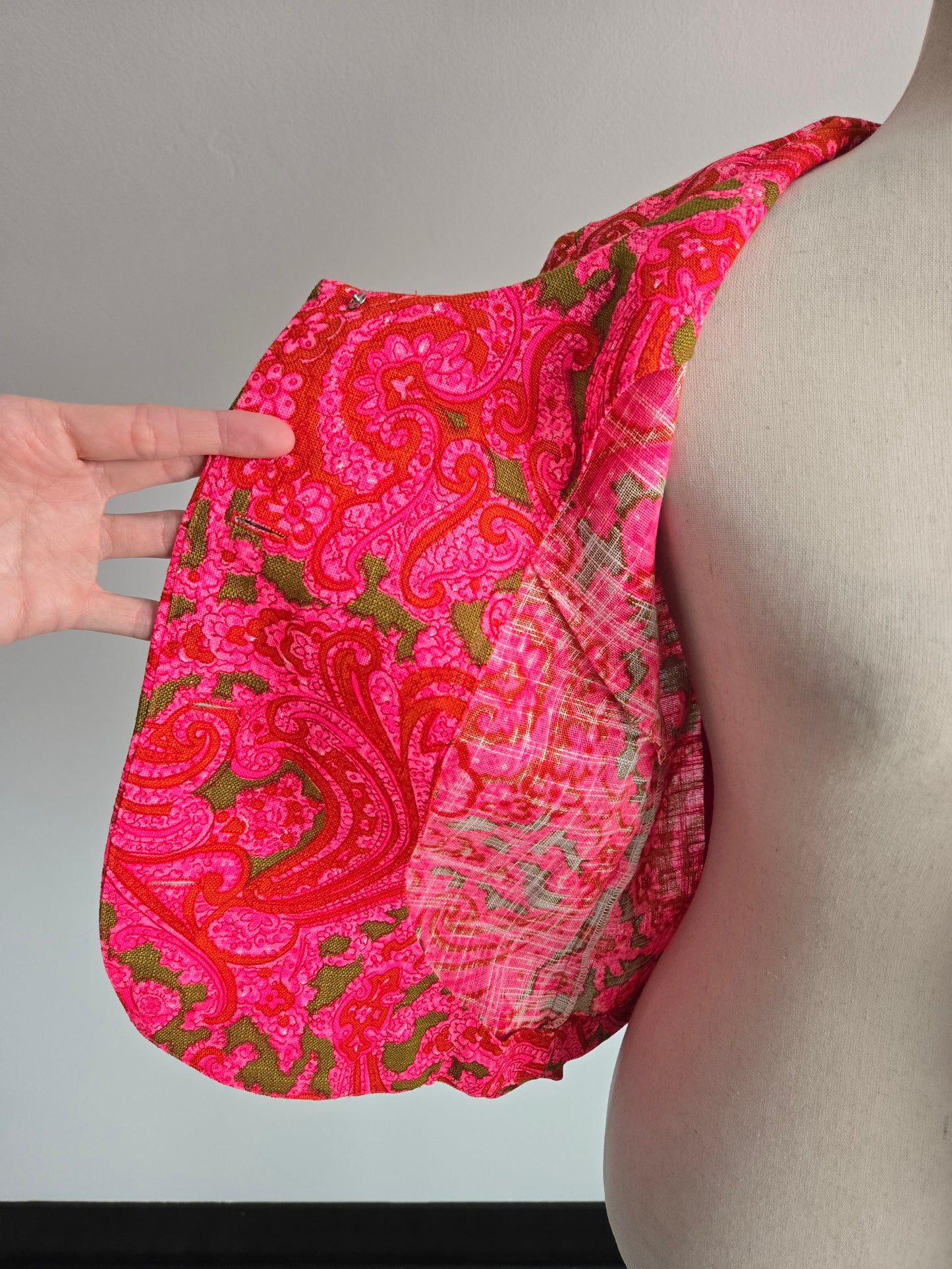 Mara by Romay Vintage 60s Barkcloth Overcoat - Small/Medium