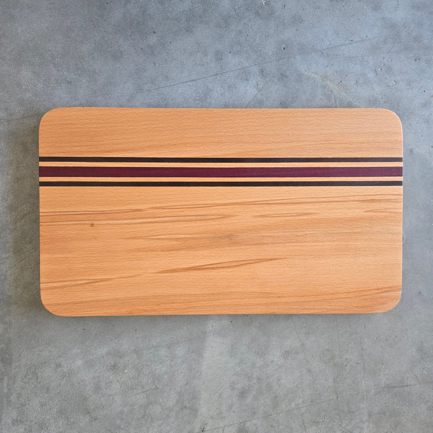 Purpleheart Stripe Cutting Board Two-Piece Set