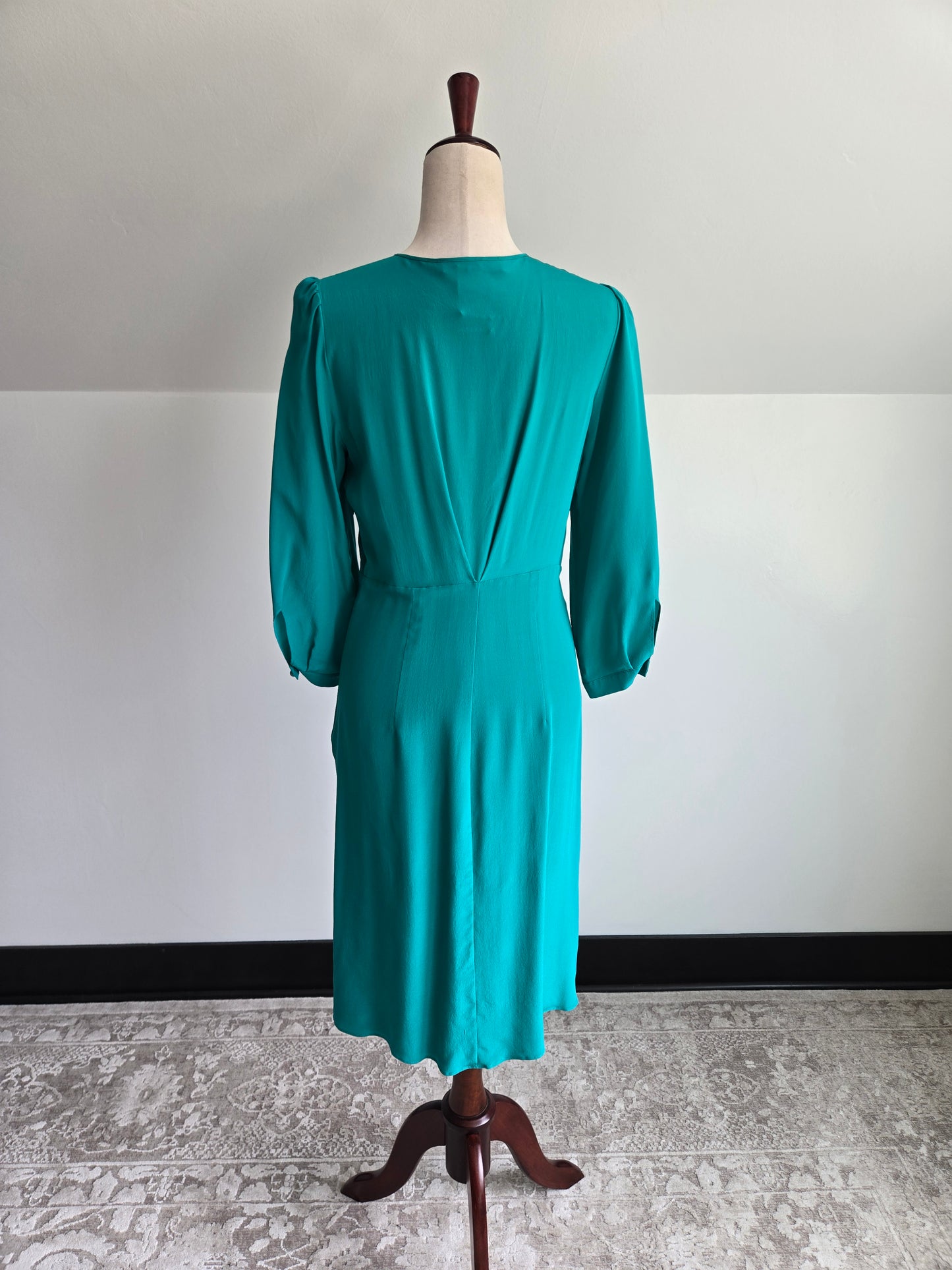 Max Mara Turquoise Silk Dress - Small