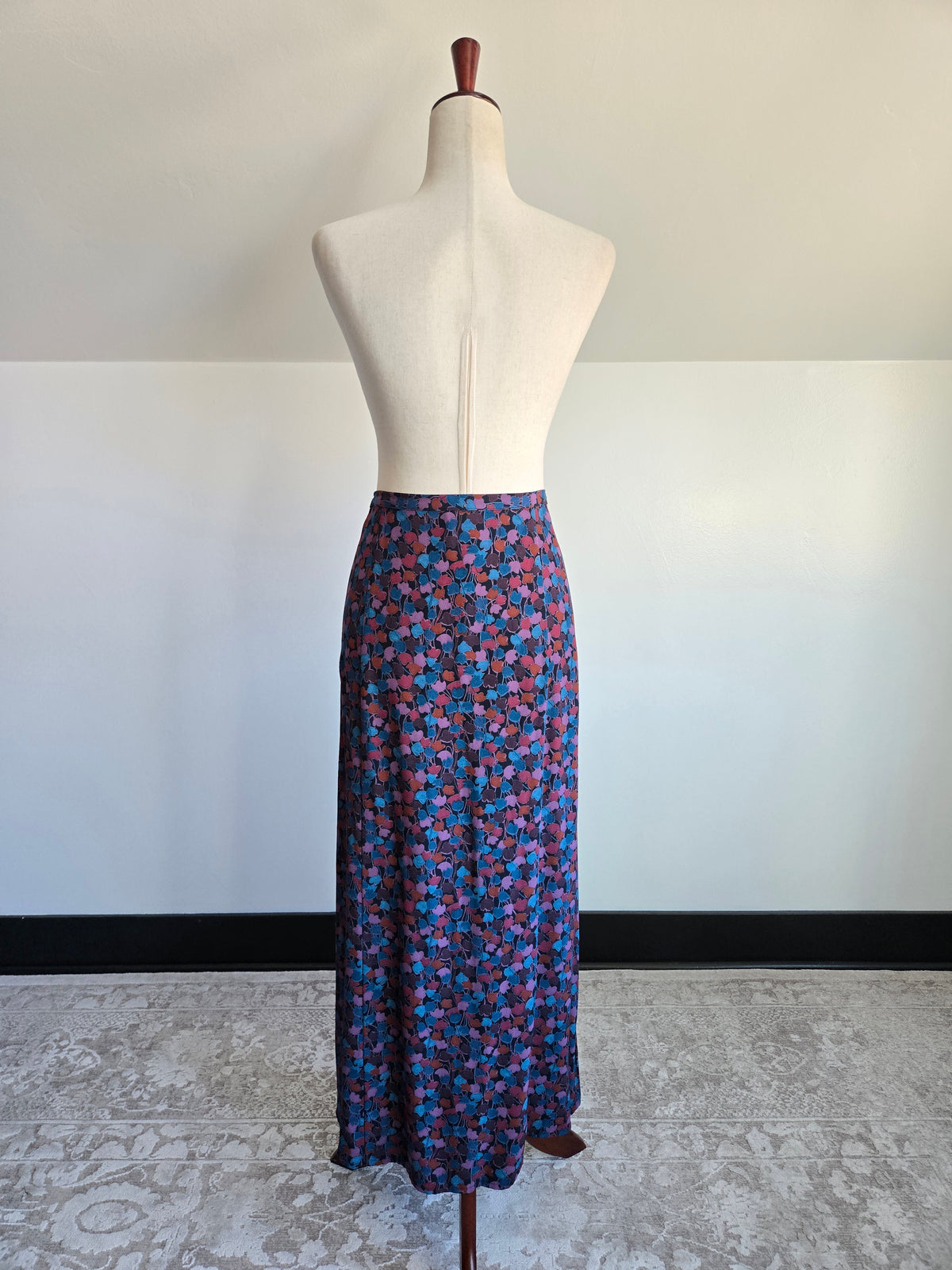Vintage Laura Ashley Floral Maxi Skirt Made in UK - W34