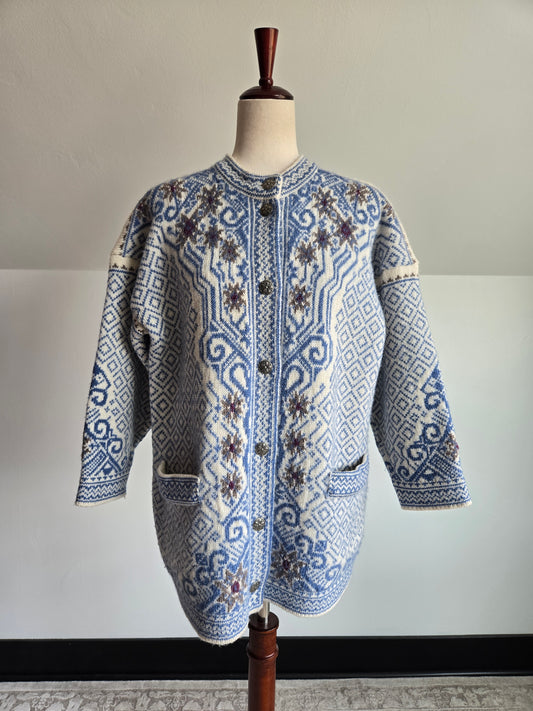 Norlender Norweigan Wool Vintage Cardigan - M/L