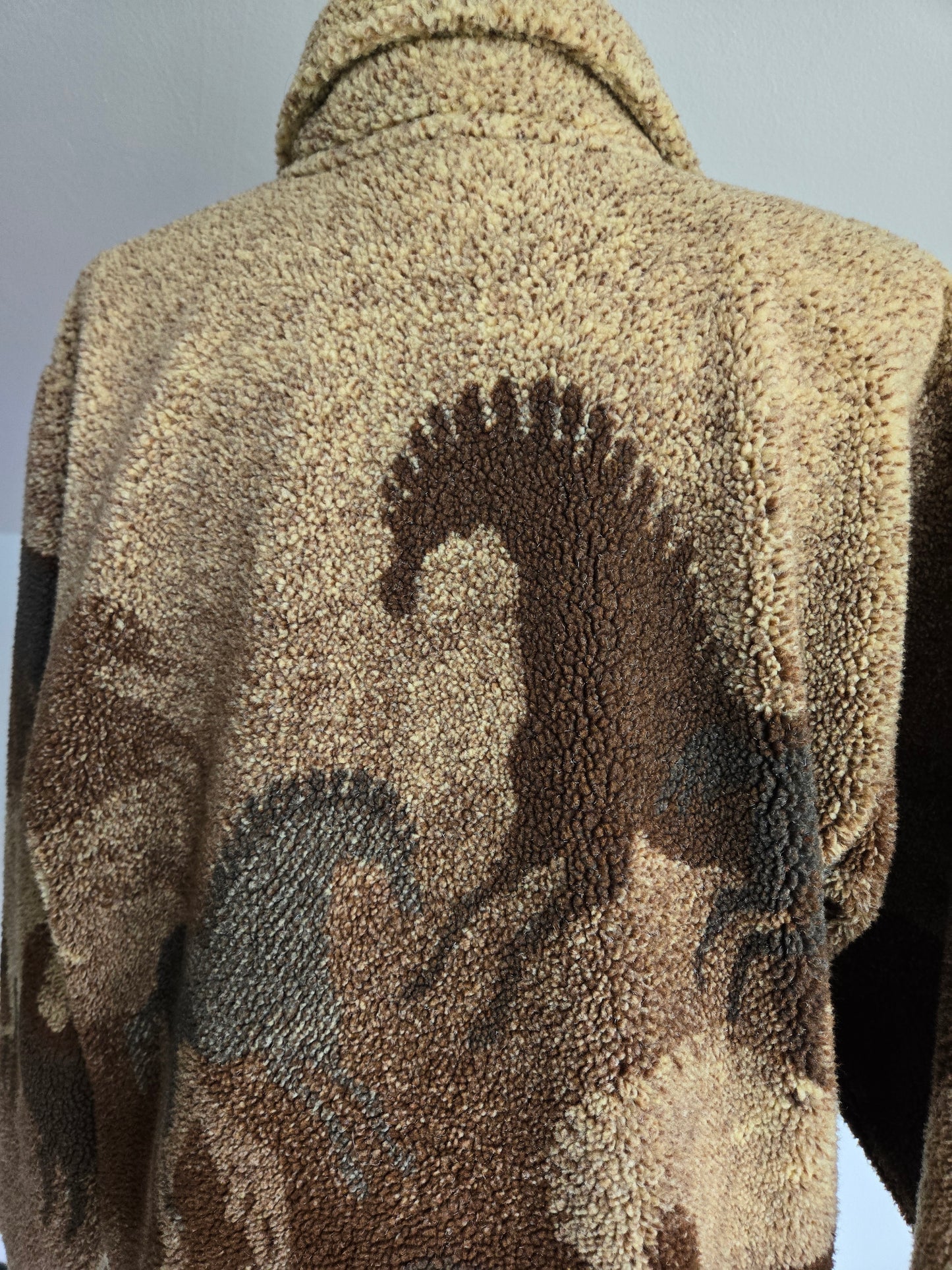 County Clothing Co Vintage 90s Horse Fleece Shacket - Medium