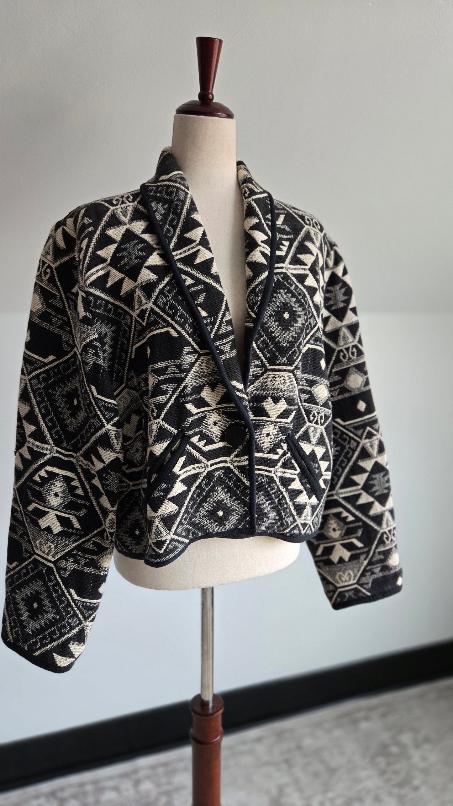 New Identity 100% Cotton Western Tapestry Jacket - Large