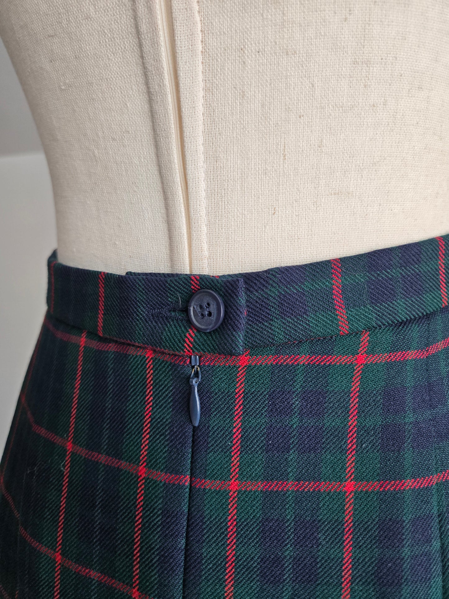 Pendleton Vintage Virgin Wool Classic Plaid Long Skirt - W29"