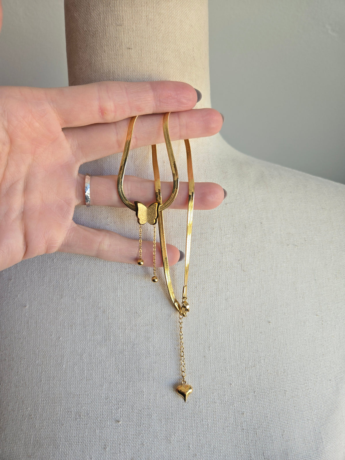 Gold Whimsy Butterfly Necklace