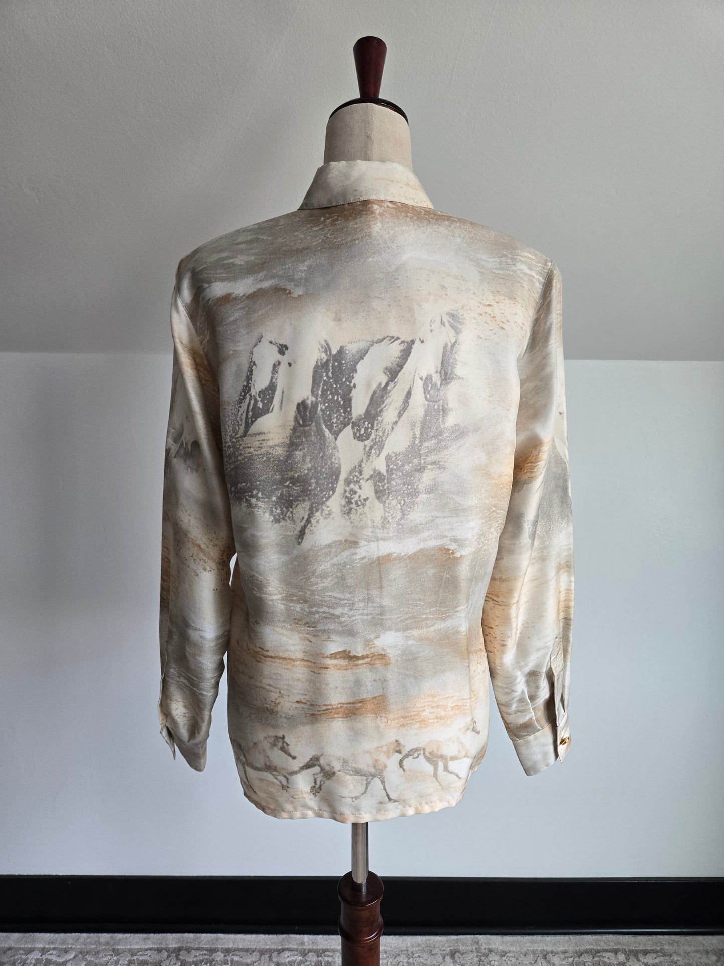 Escada Vintage Made in Germany Silk Horse Top - Medium