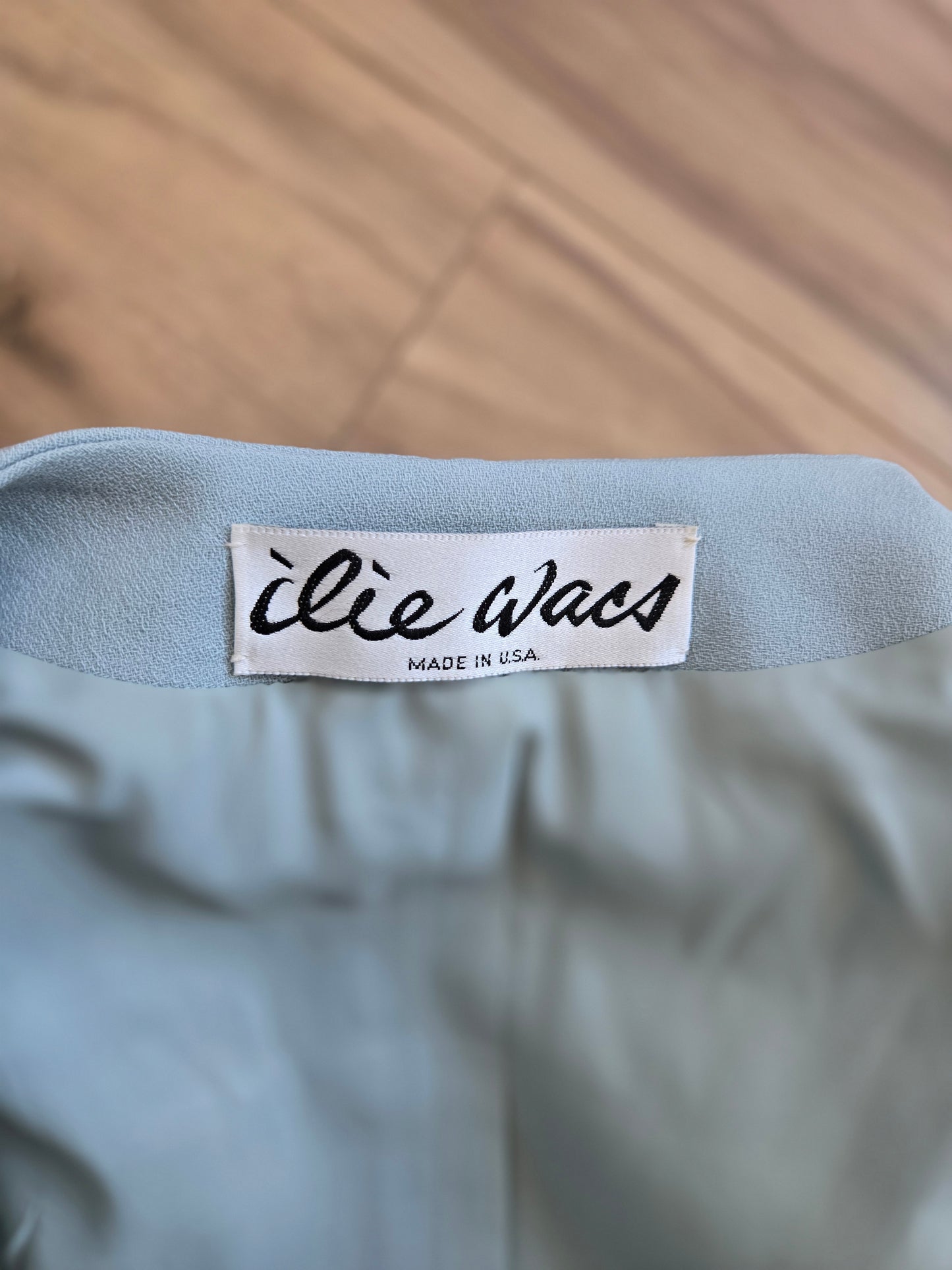 Ilie Wacs Designer Vintage Union Made Light Dusty Blue Blazer - Medium