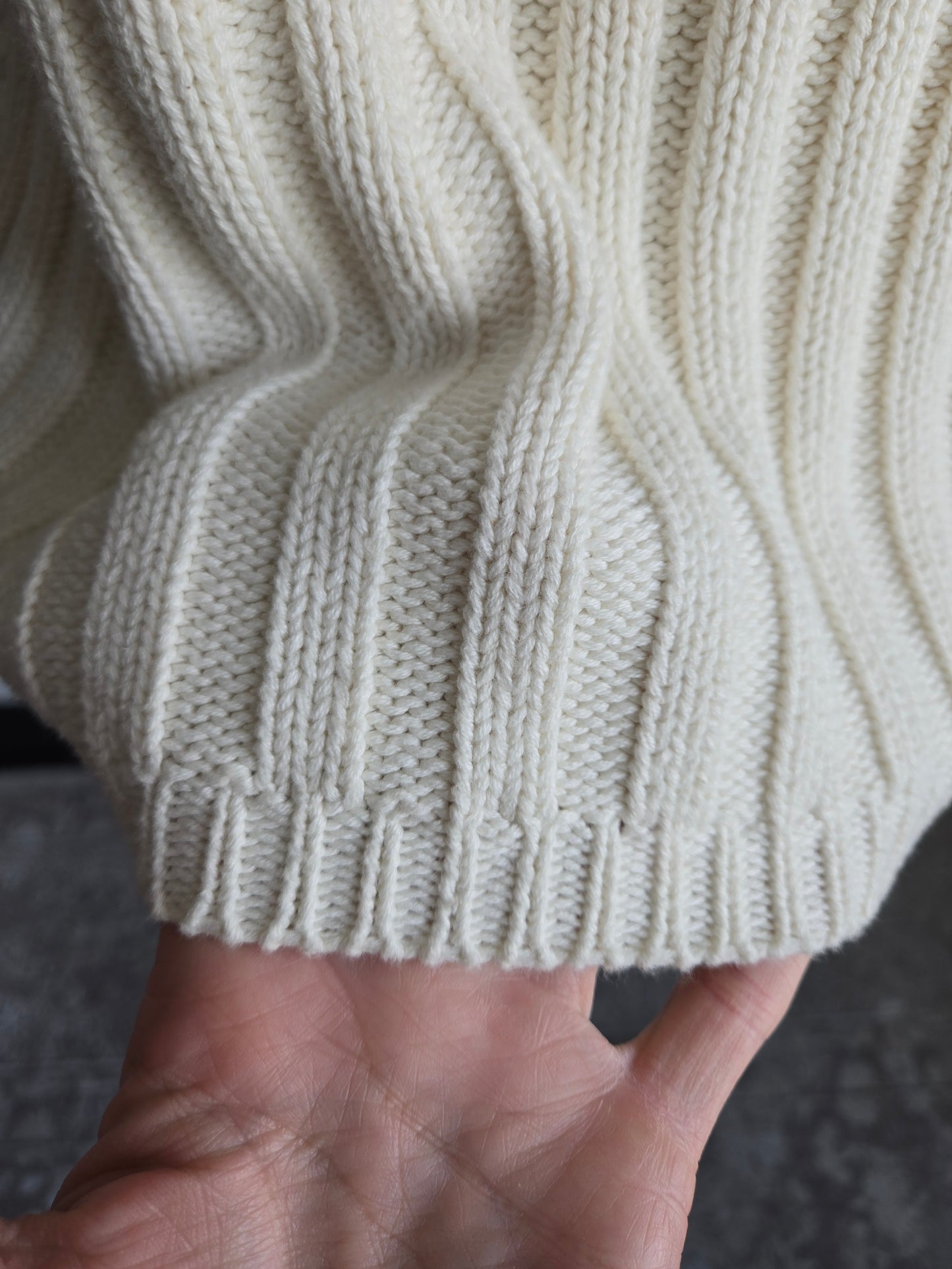 Vintage 90s Cotton Cable Knit Vest - Medium