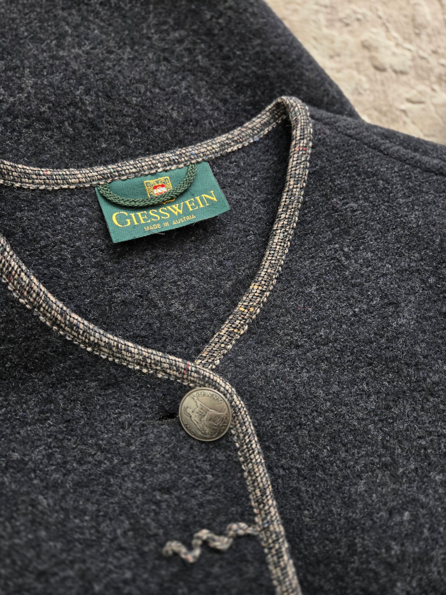 Geisswein Boiled Wool Coat Made in Austria - XL/2XL