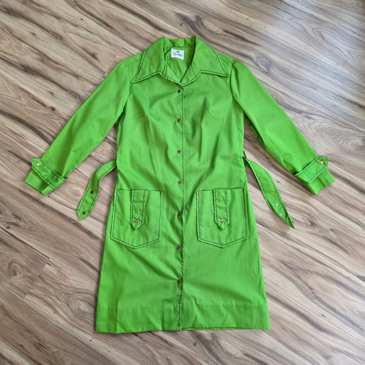 The Spectator Vintage 60s Lime Green Dress/Jacket - medium