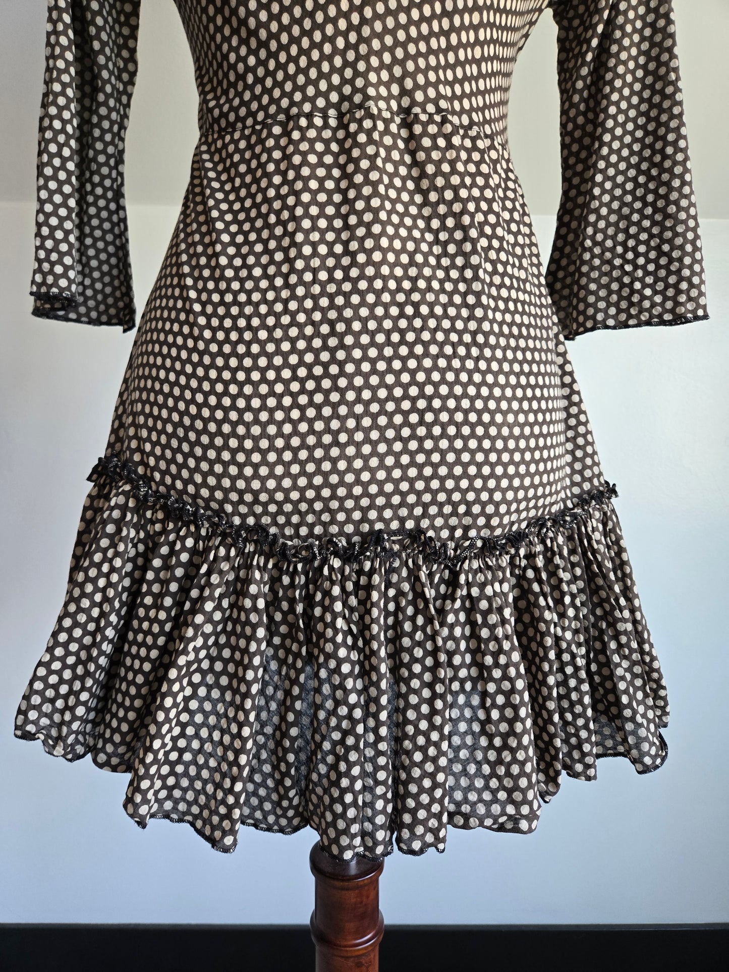 Trade Cloth Lightweight Cotton Polka Dot Dress - XS