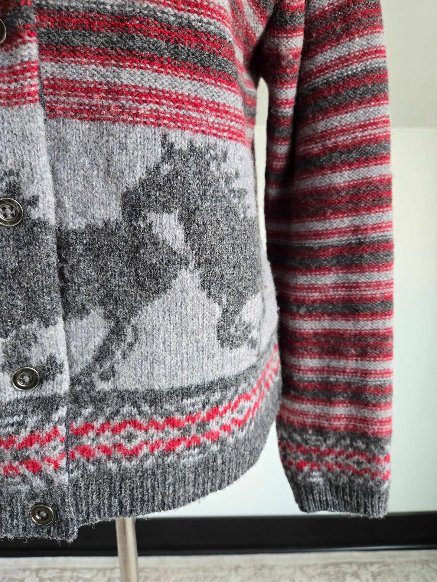 Woolrich Wool Horse Knit Cardigan Made in Japan - S/M
