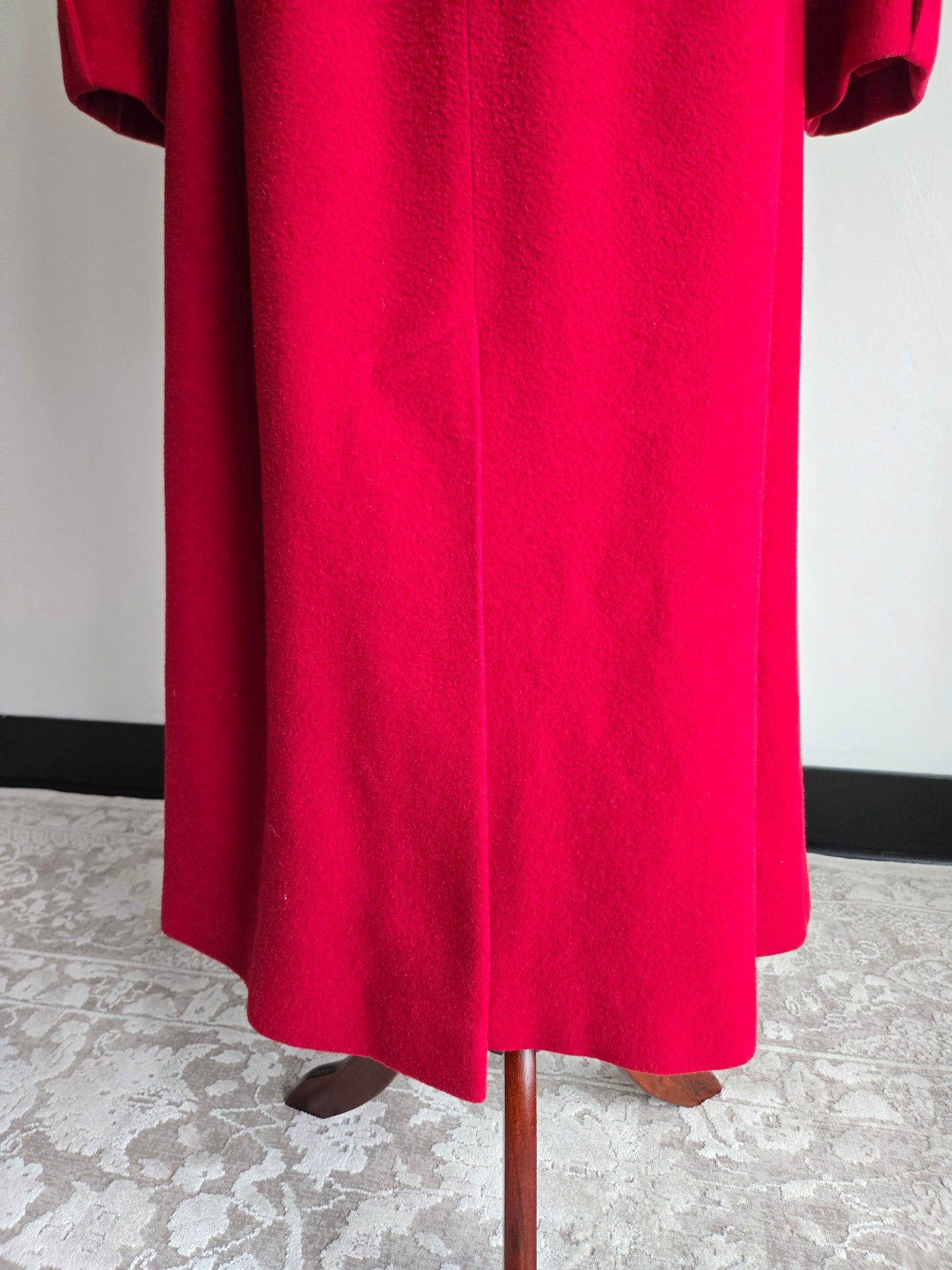 Vintage Nordstrom Gallery Red Camel Hair Over Coat Made in USA - L/XL