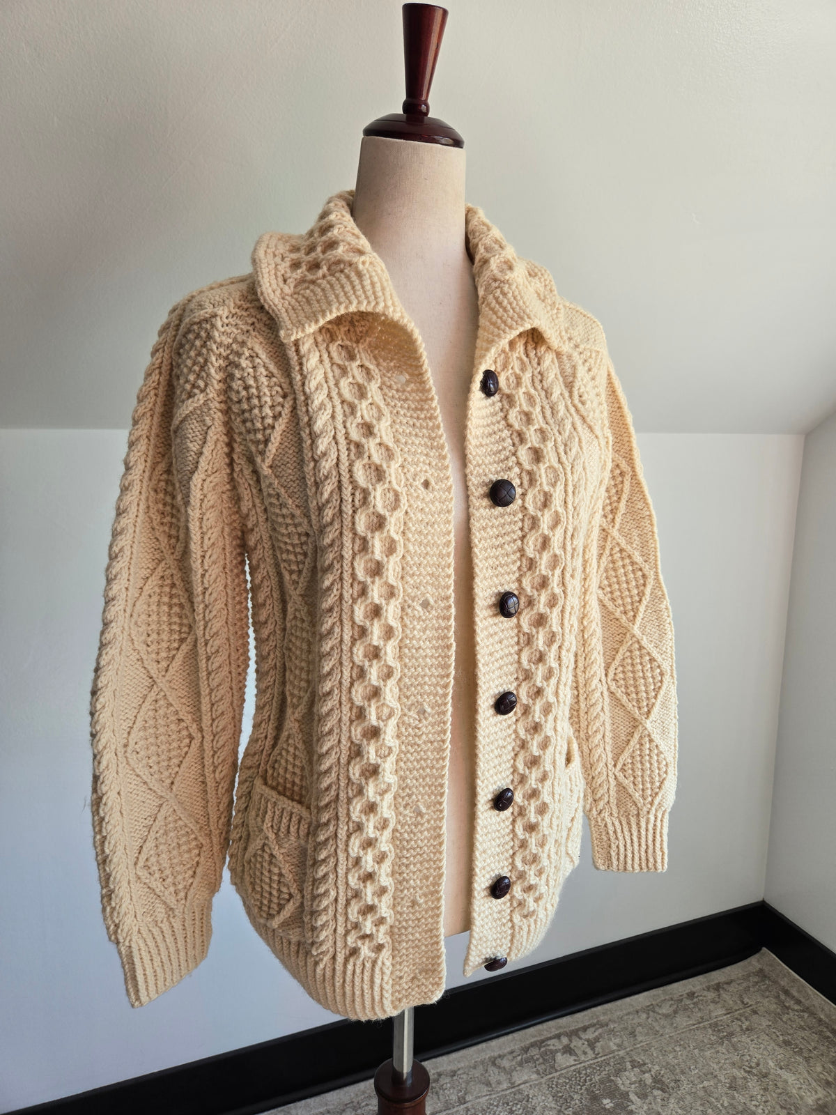 Blarney Woolen Mills Irish Knit Cardigan - medium
