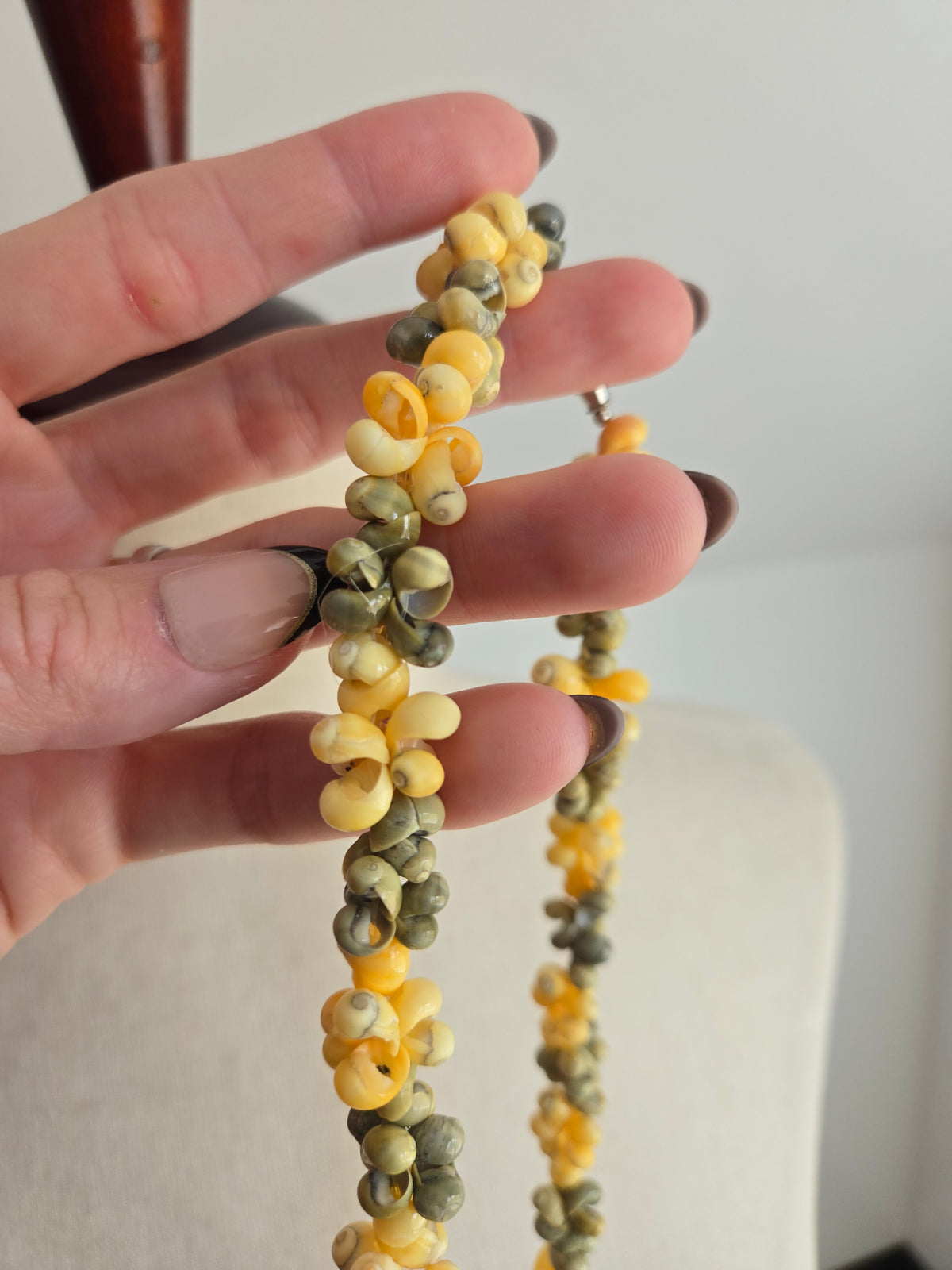 Vintage Seashell Cluster Necklace
