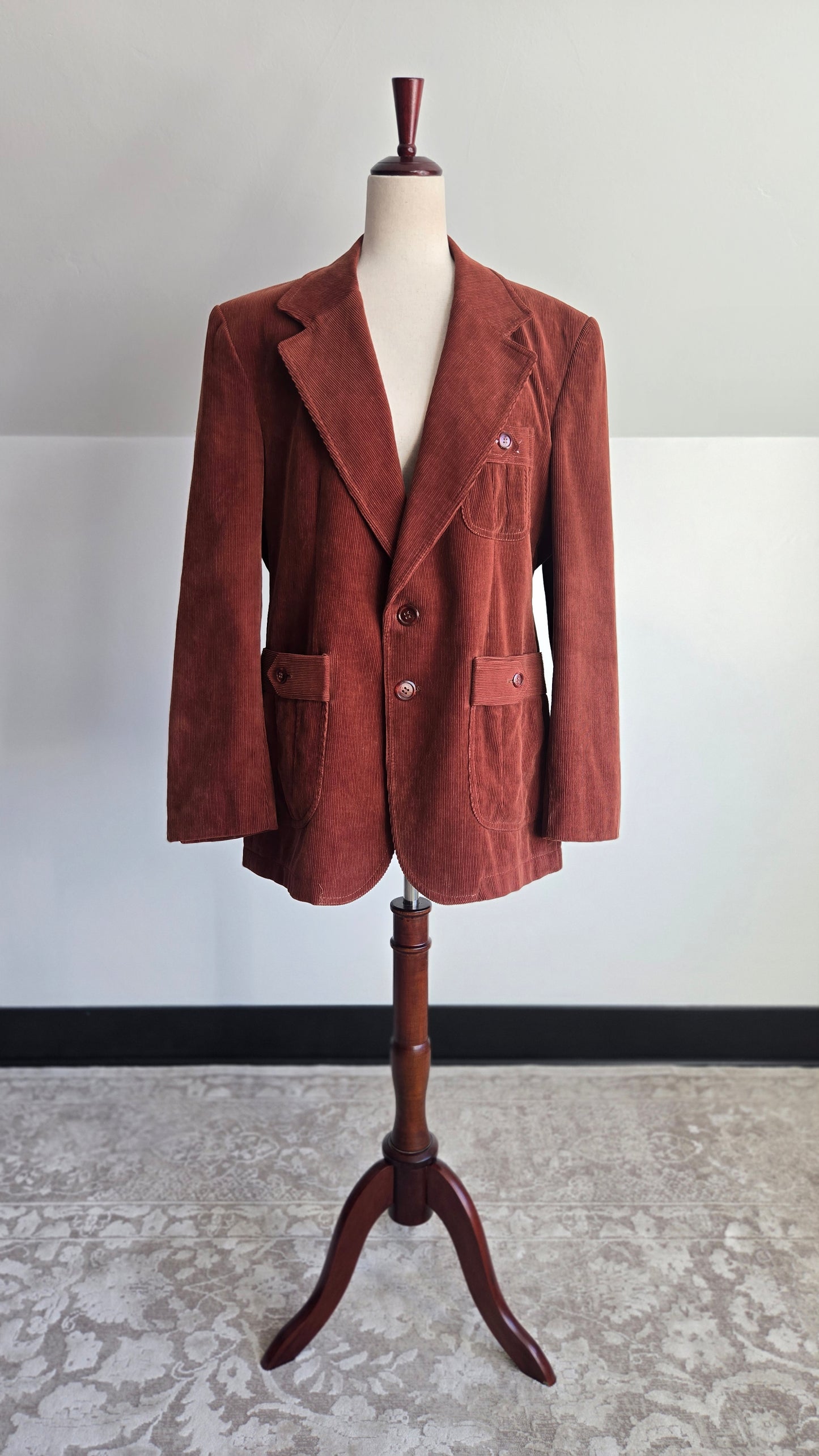 Scotts Grey Ltd. Vintage Corduroy Equestrian Blazer -